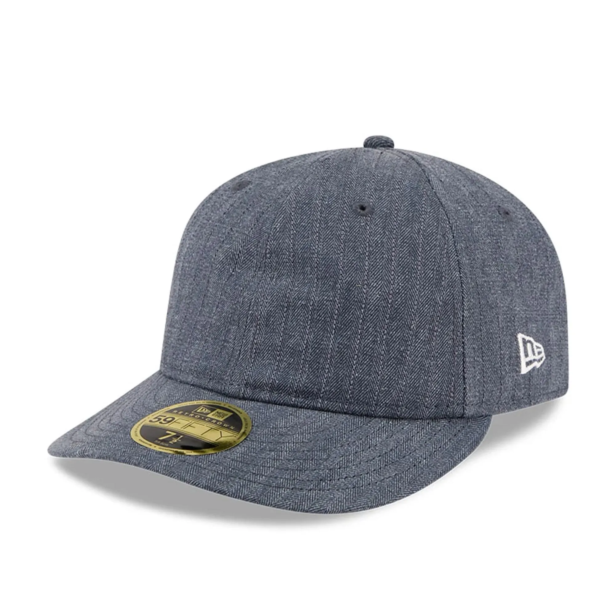 New Era Herringbone Navy Retro Crown 59FIFTY Fitted Cap adult unisex