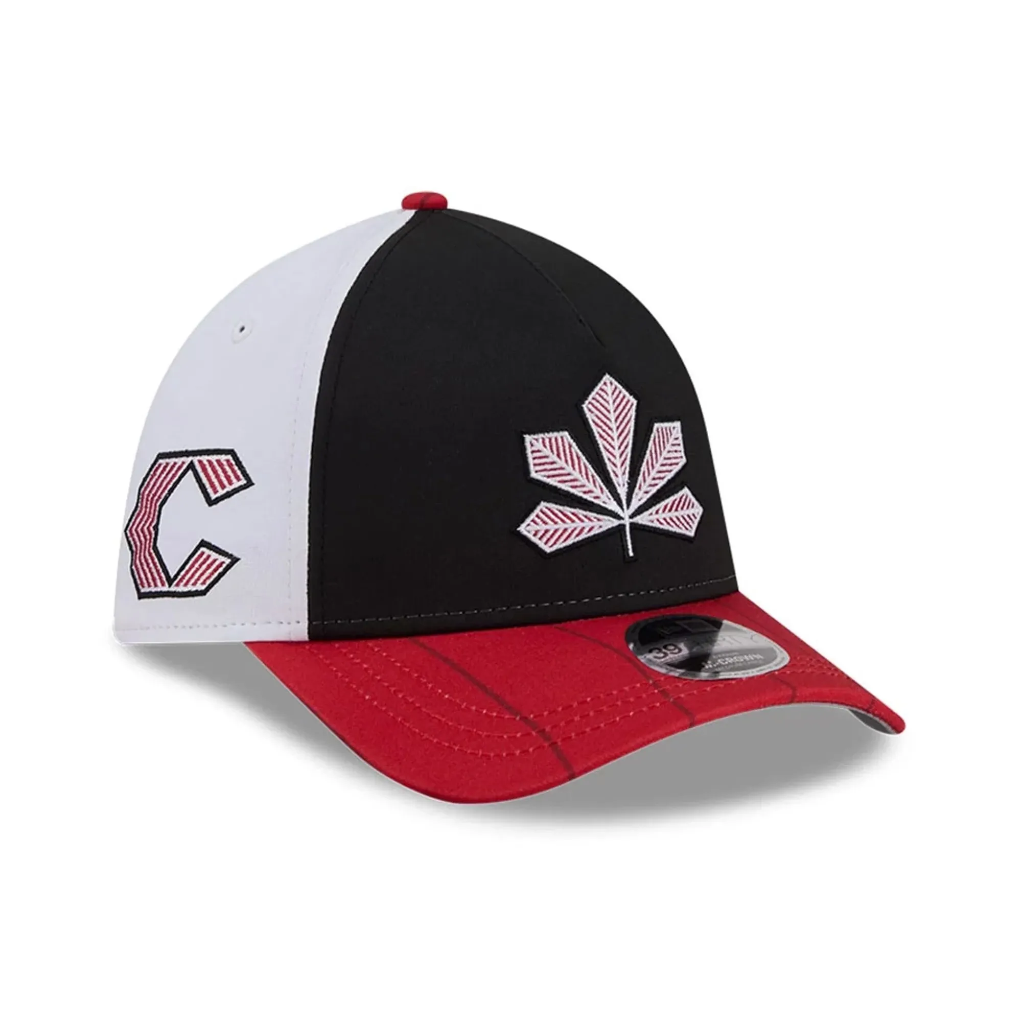 Reds MLB City Connect Black 39THIRTY M-Crown A-Frame Stretch Fit Cap New Era Cap adult unisex