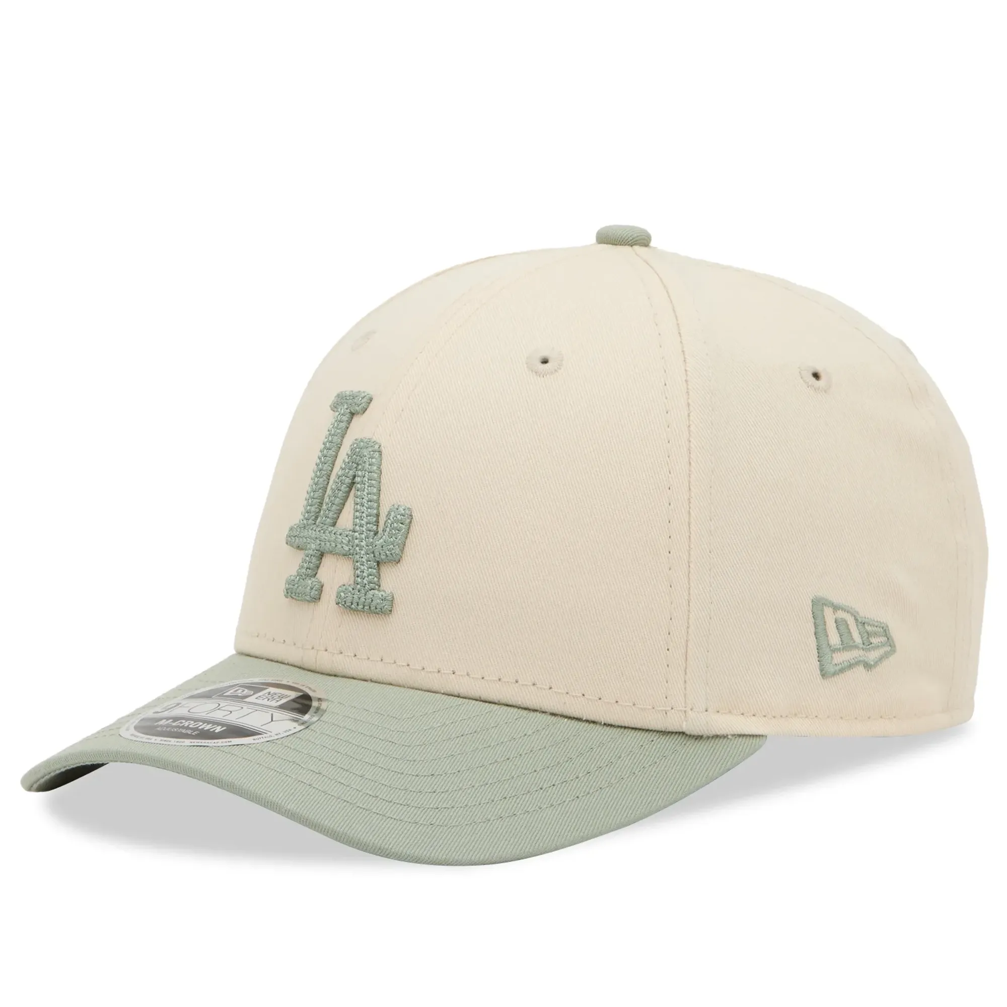 New Era LA Dodgers Side Script 9Forty Adjustable Cap Green