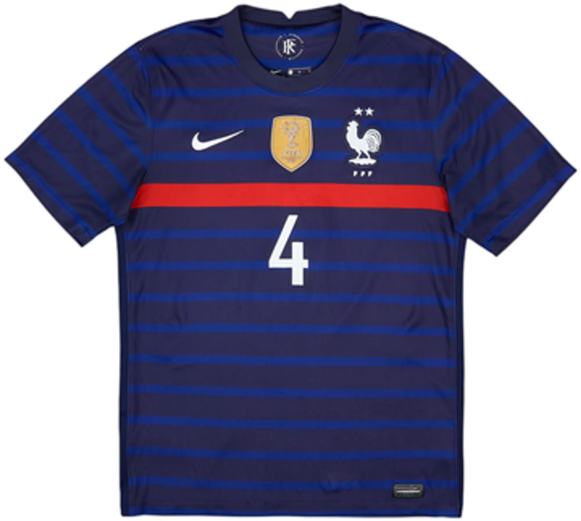 2020-21 France Home Shirt Varane #4 - 6/10 - (M)