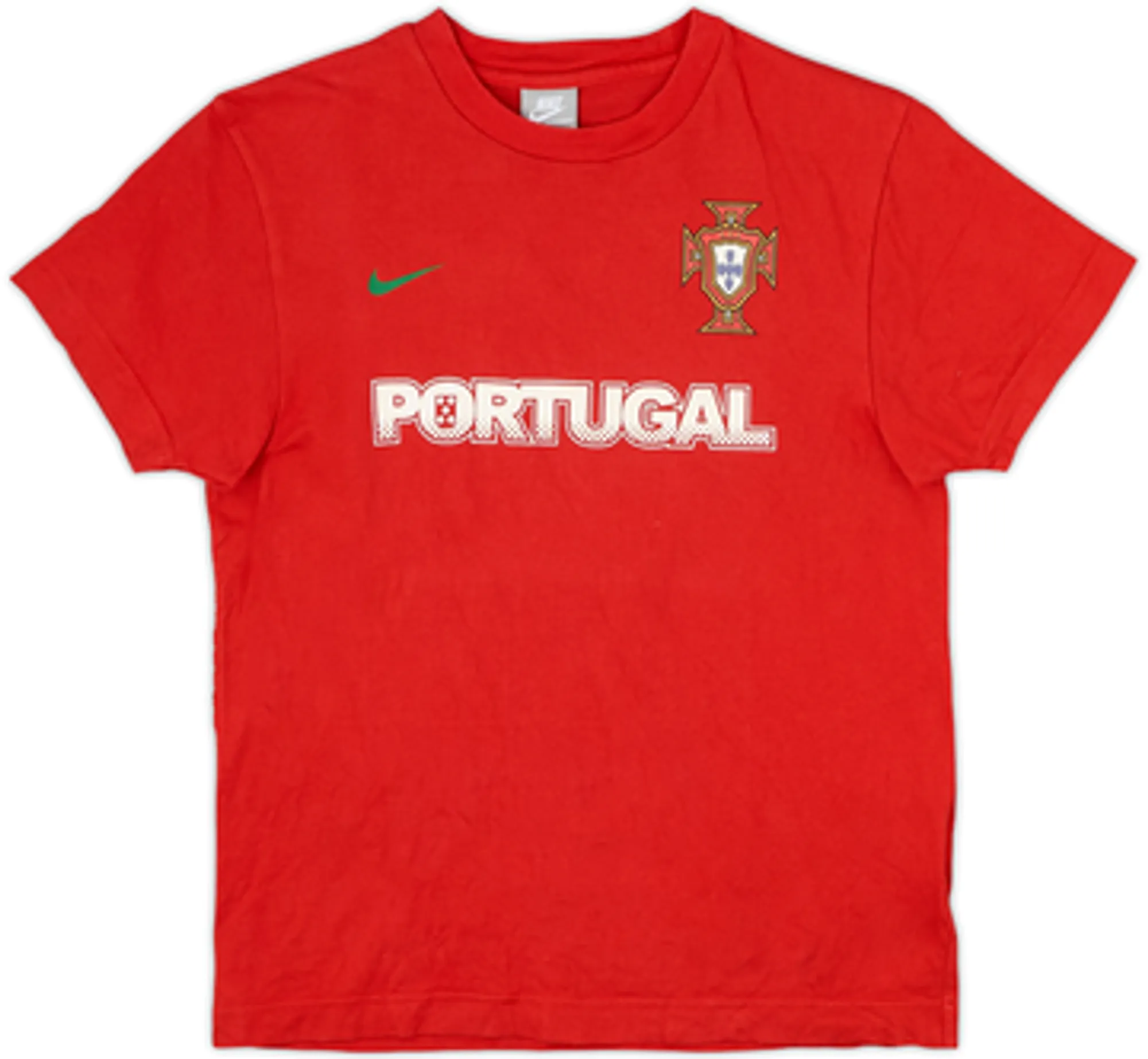 2009-10 Portugal Nike Cotton Tee Ronaldo #7 - 8/10 - (L.Boys)