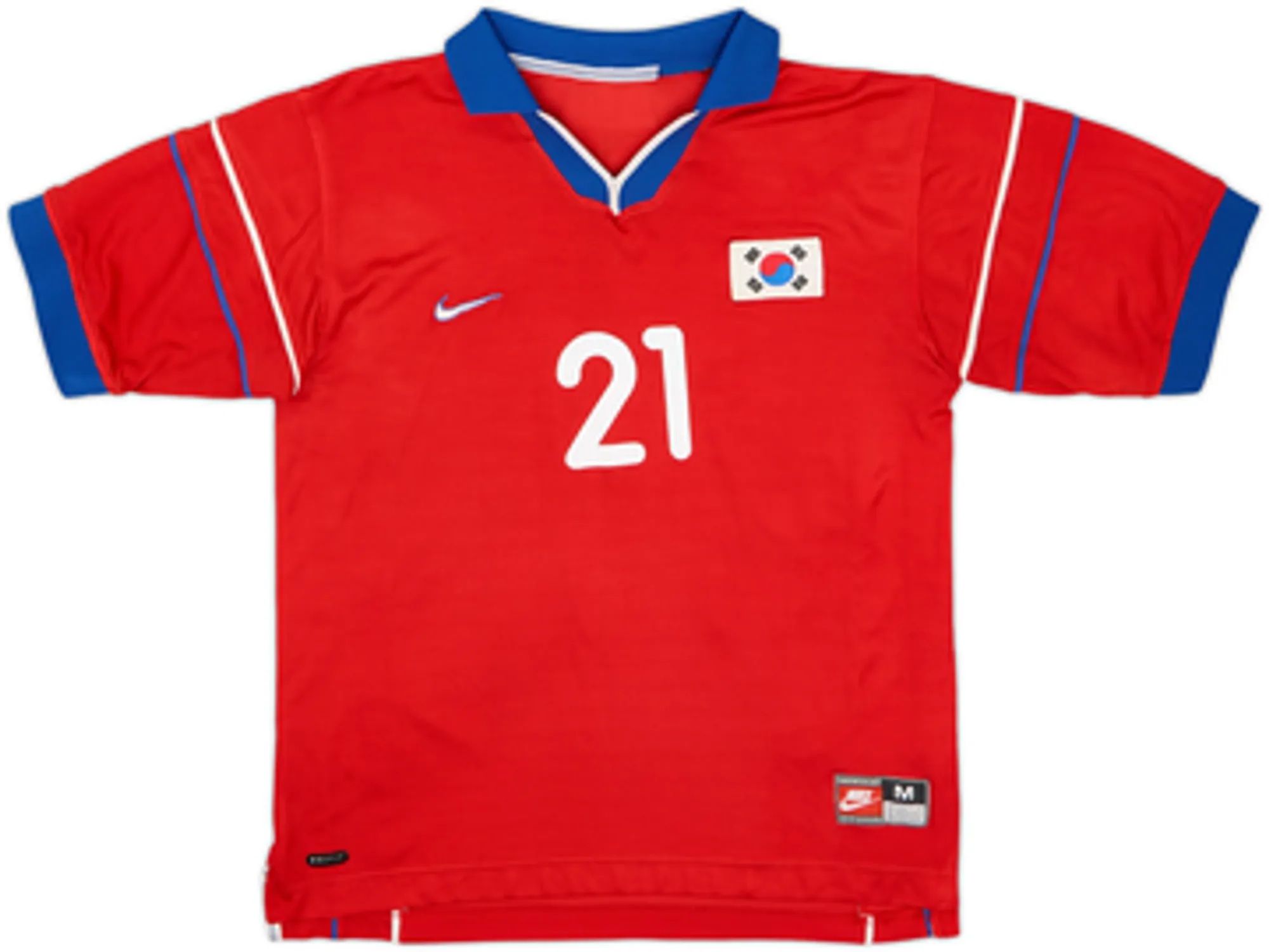 1998-01 South Korea Home Shirt J.S Park #21 - 6/10 - (M)