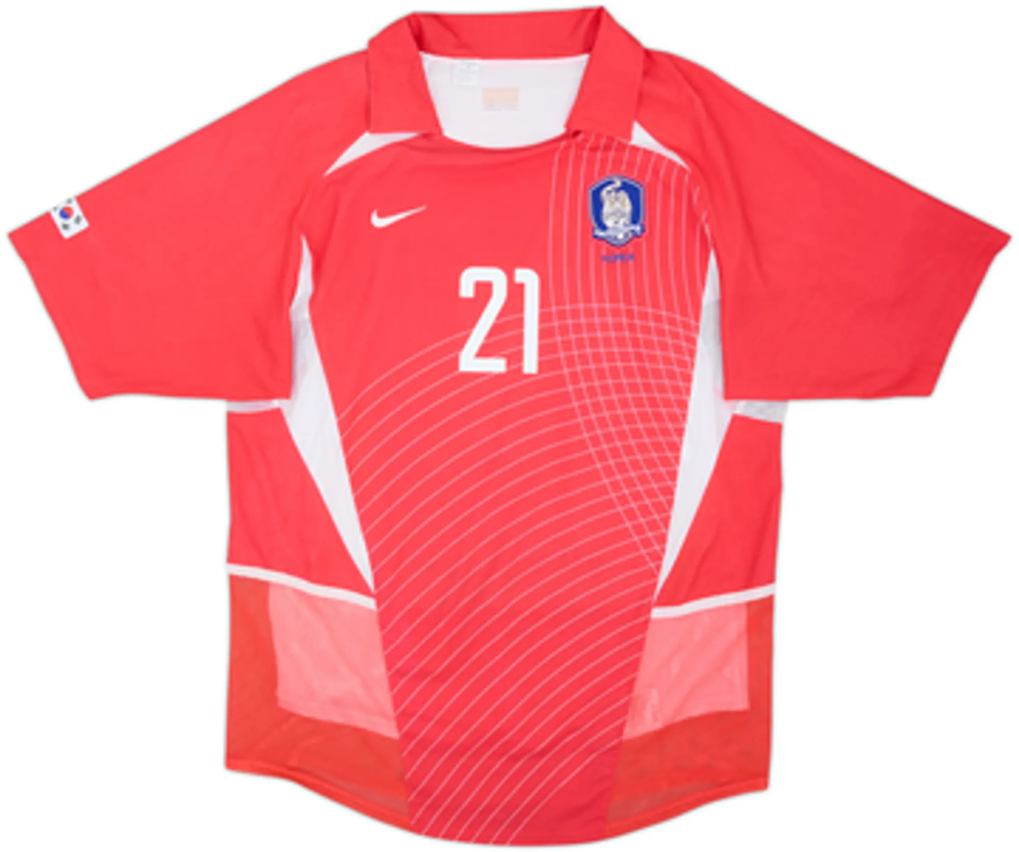 2002-03 South Korea Player Issue Home Shirt J.S.Park #21 - 9/10 - (L)