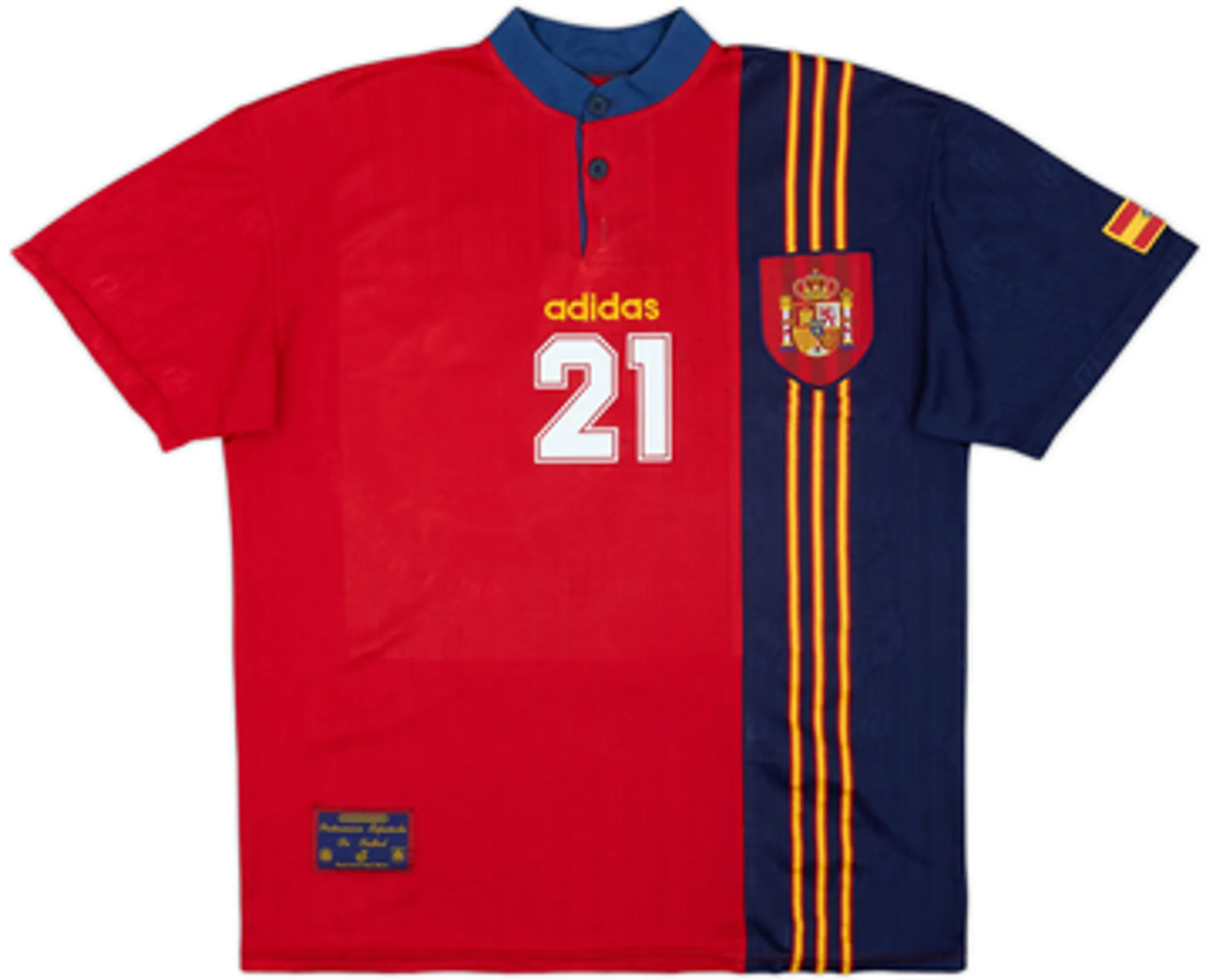 1996-98 Spain Home Shirt L.Enrique #21 - 6/10 - (M)