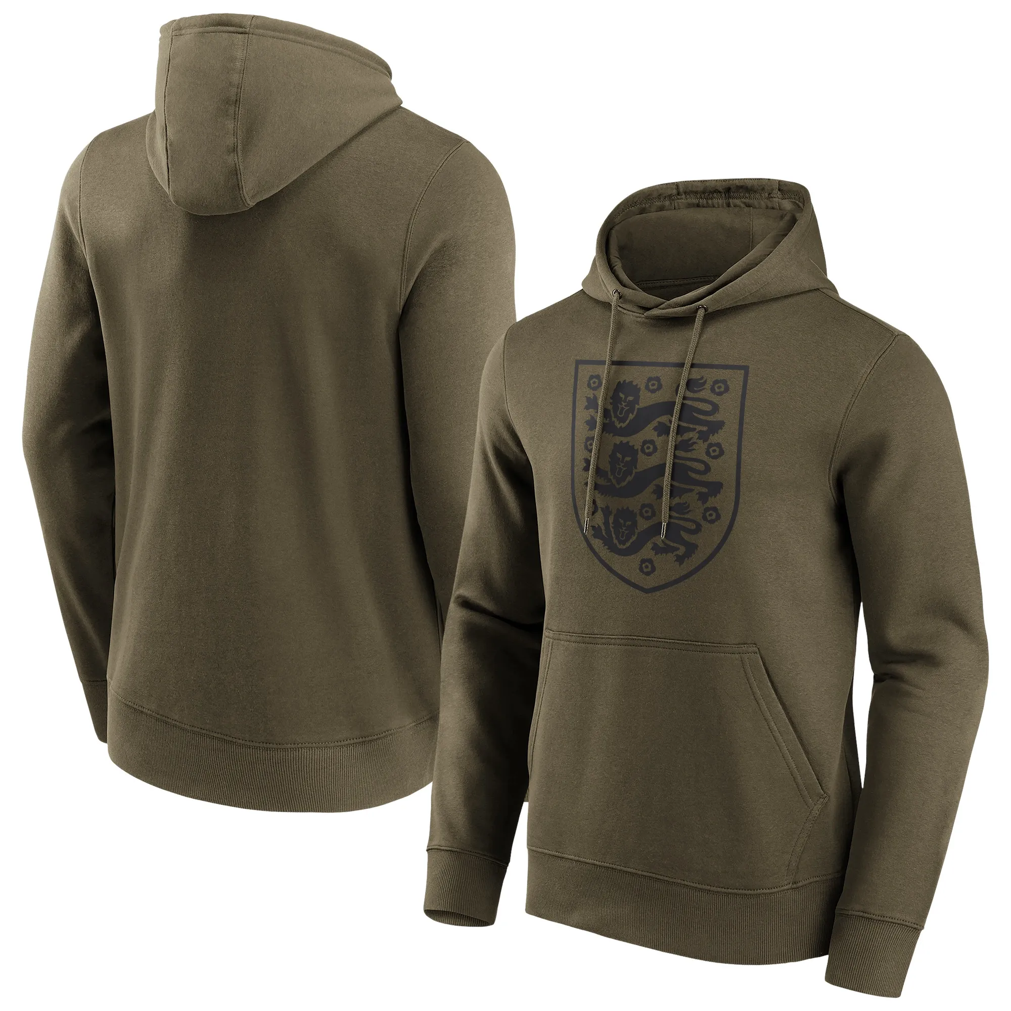 England Mono Logo Graphic Hoodie - Khaki - Mens