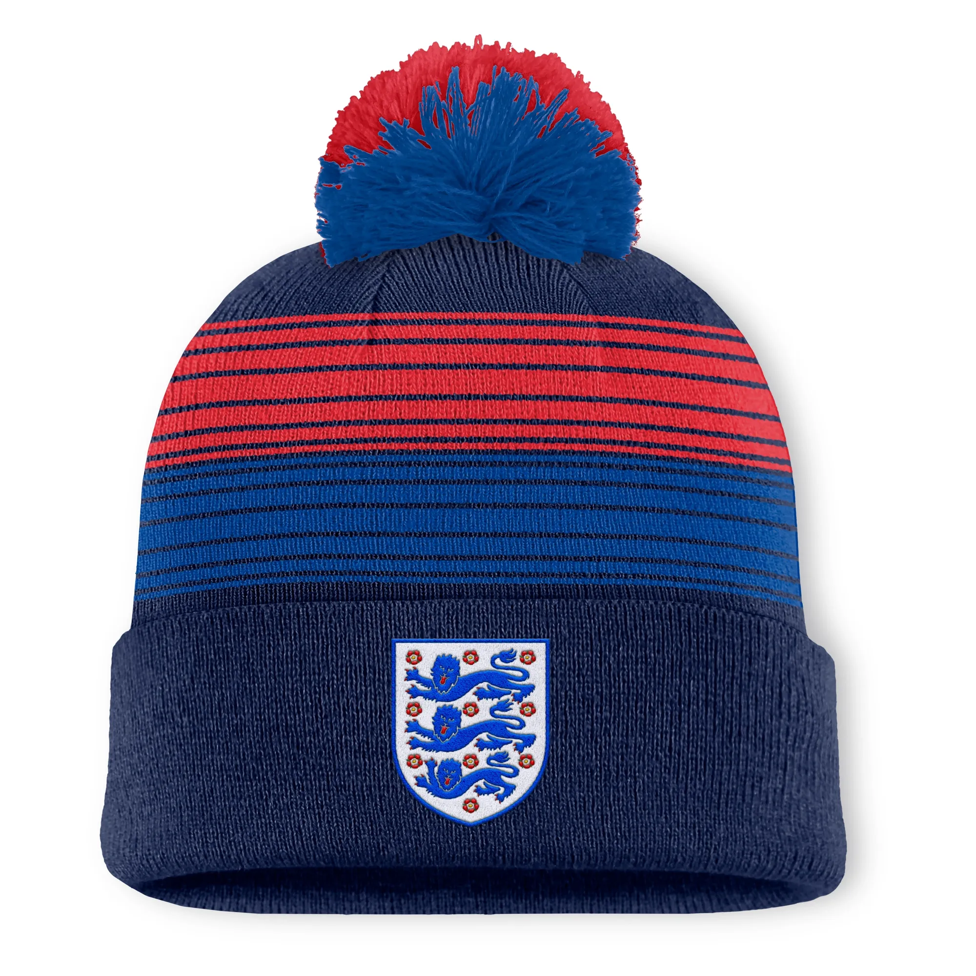England Crash Cuffed Pom Beanie - Navy
