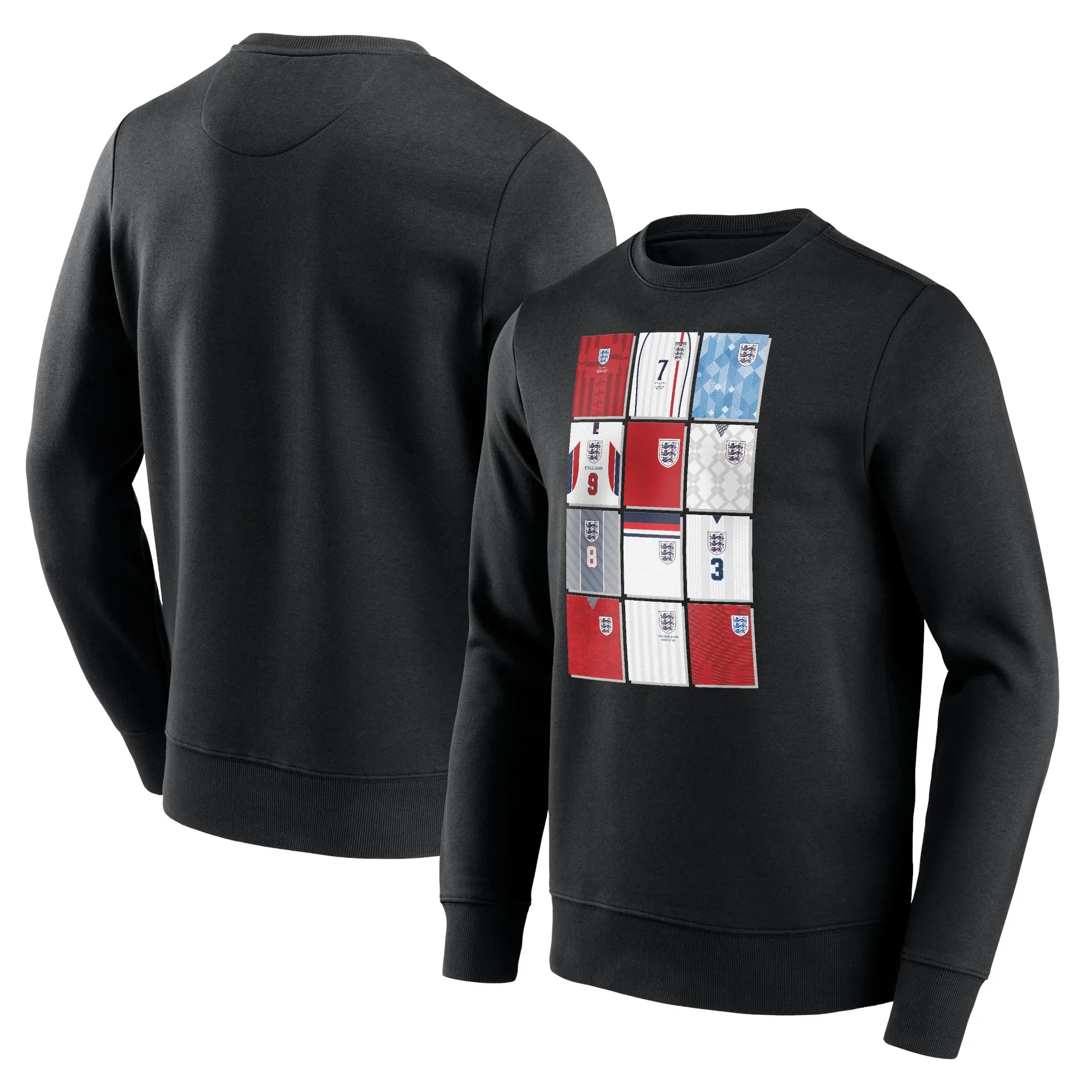 England History of Kits Graphic Crew Sweat - Black - Mens