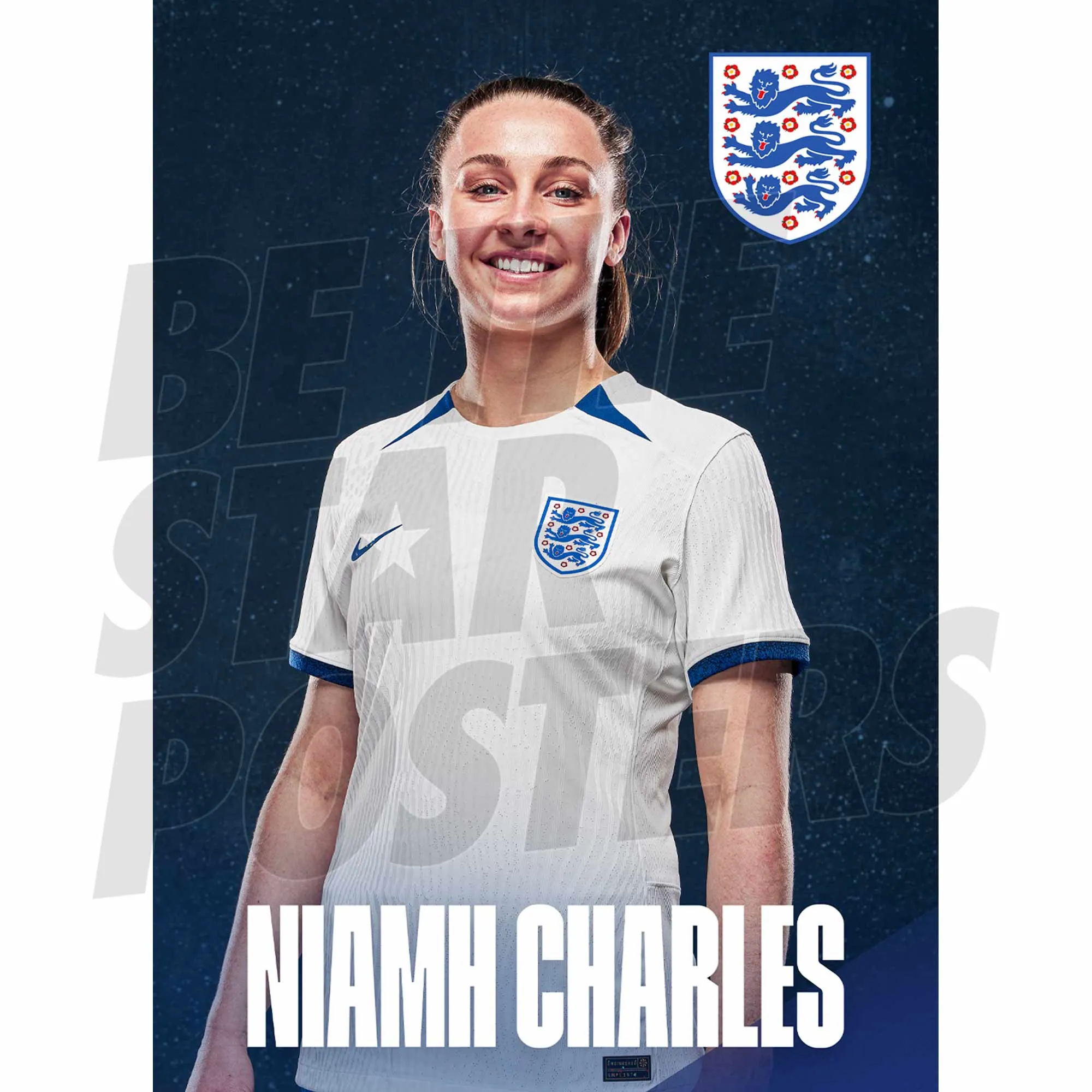 England Niamh Charles Headshot Home Poster A3
