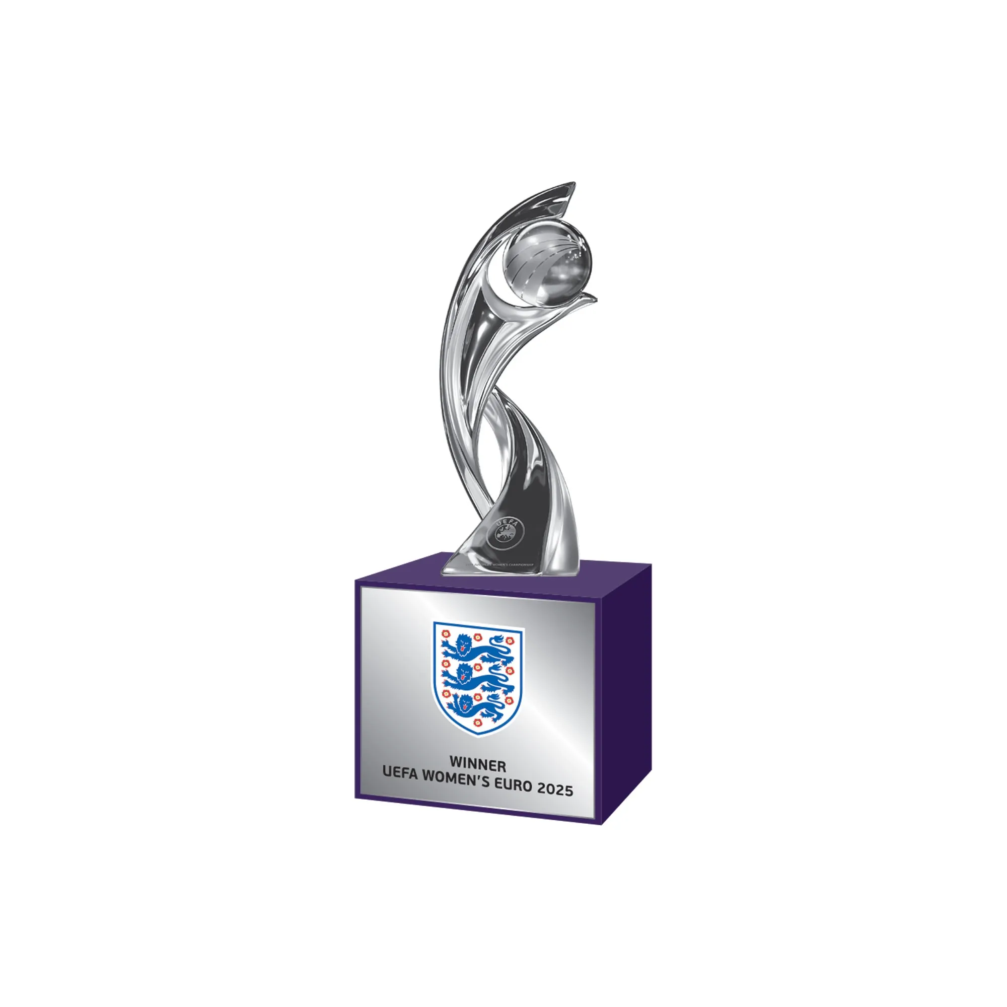 England Lionesses Winners 2025 Trophy on Pedestal - 45mm