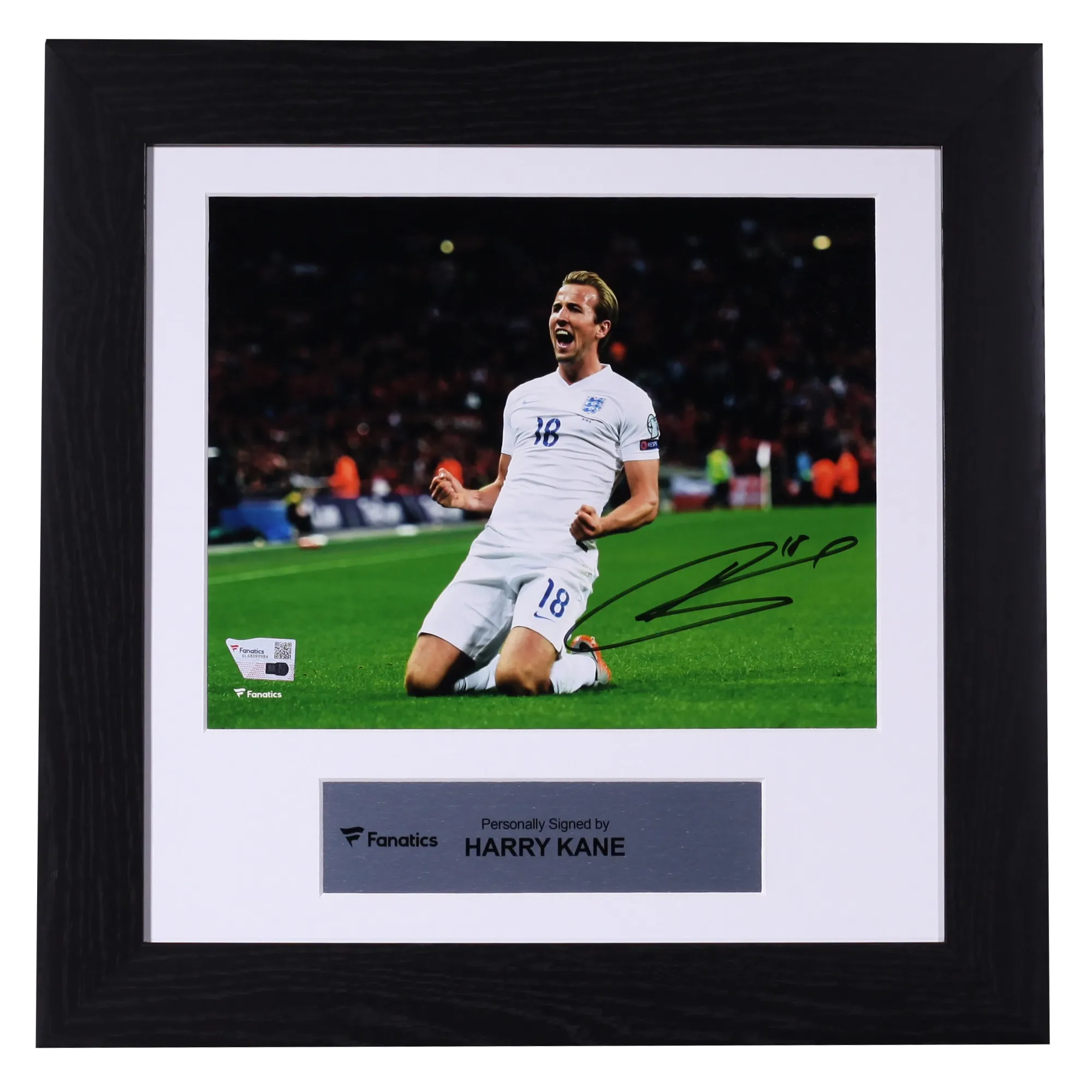 England Harry Kane England Signed 8" x 10" Goal Celebration Print - Framed