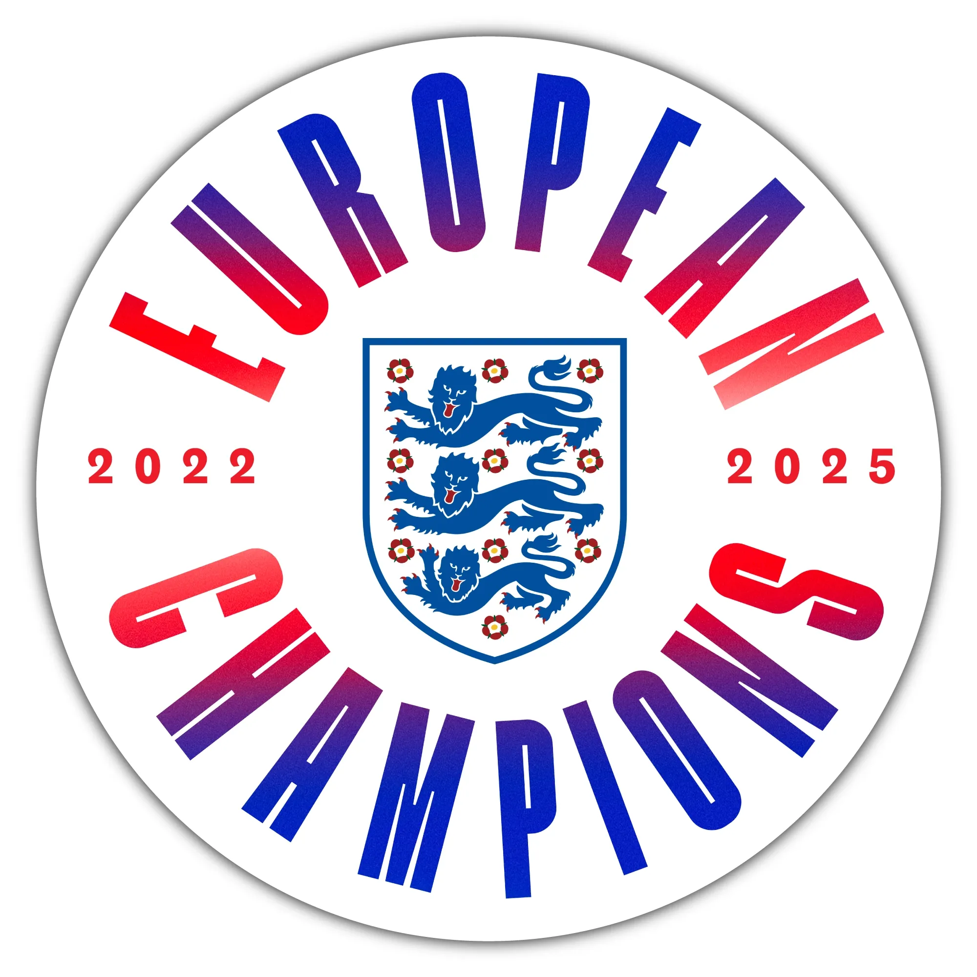 England Lionesses Winners 2025 Car Sticker - 15cm