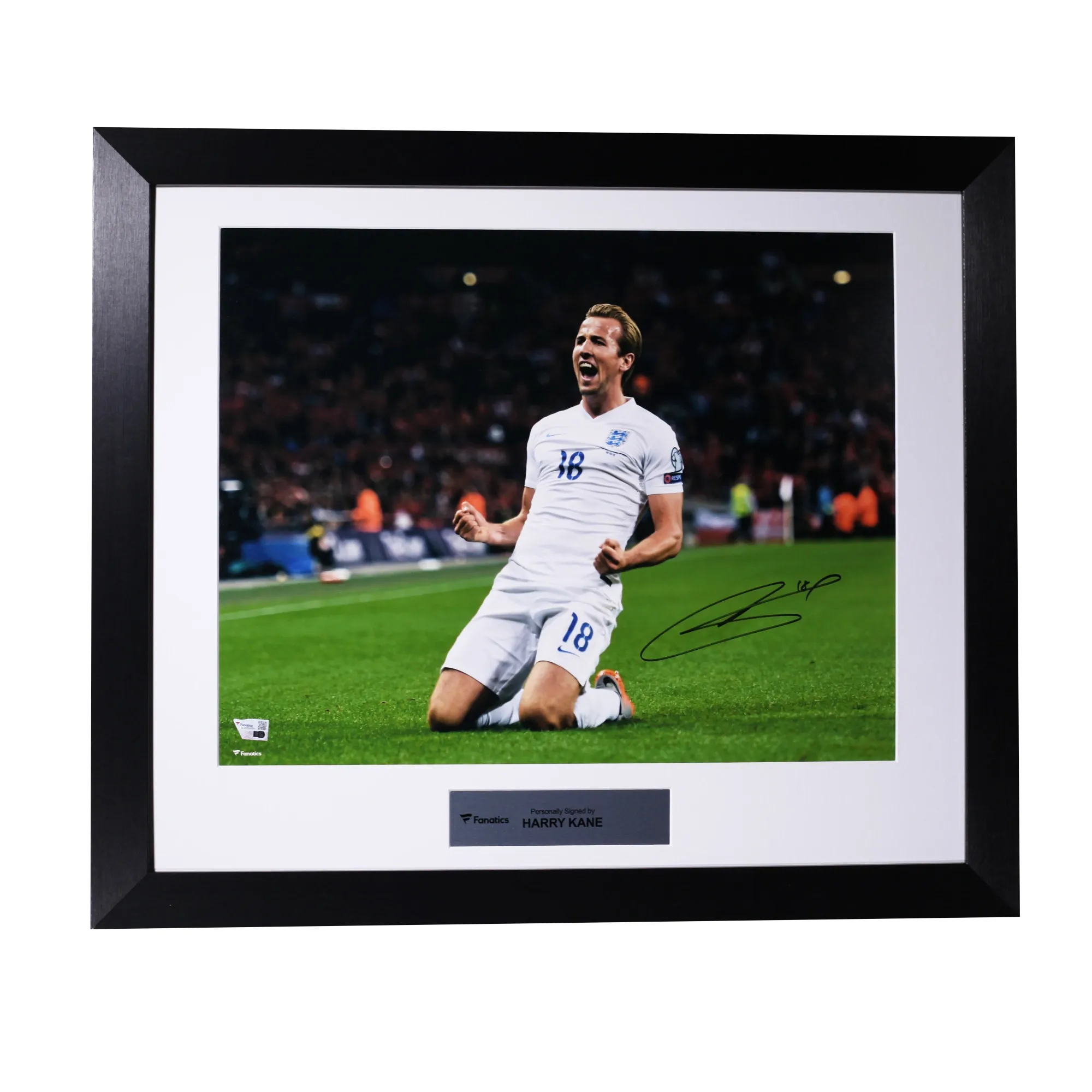 England Harry Kane England Signed 16" x 20" Goal Celebration Print - Framed