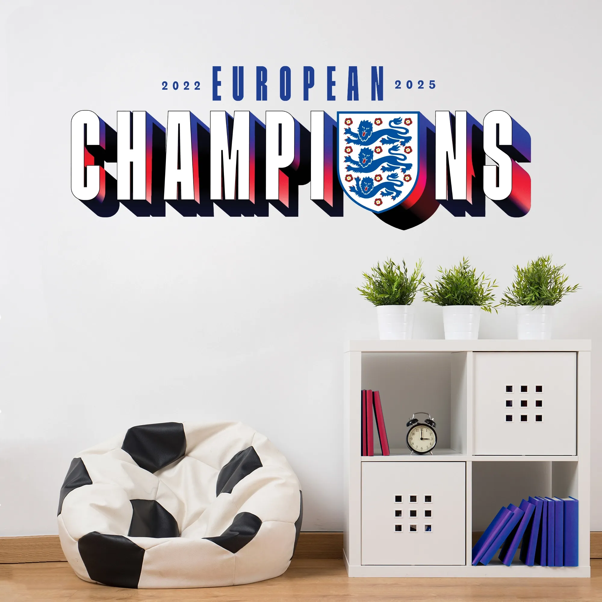 England Lionesses Winners 2025 Wall Sticker - 90cm