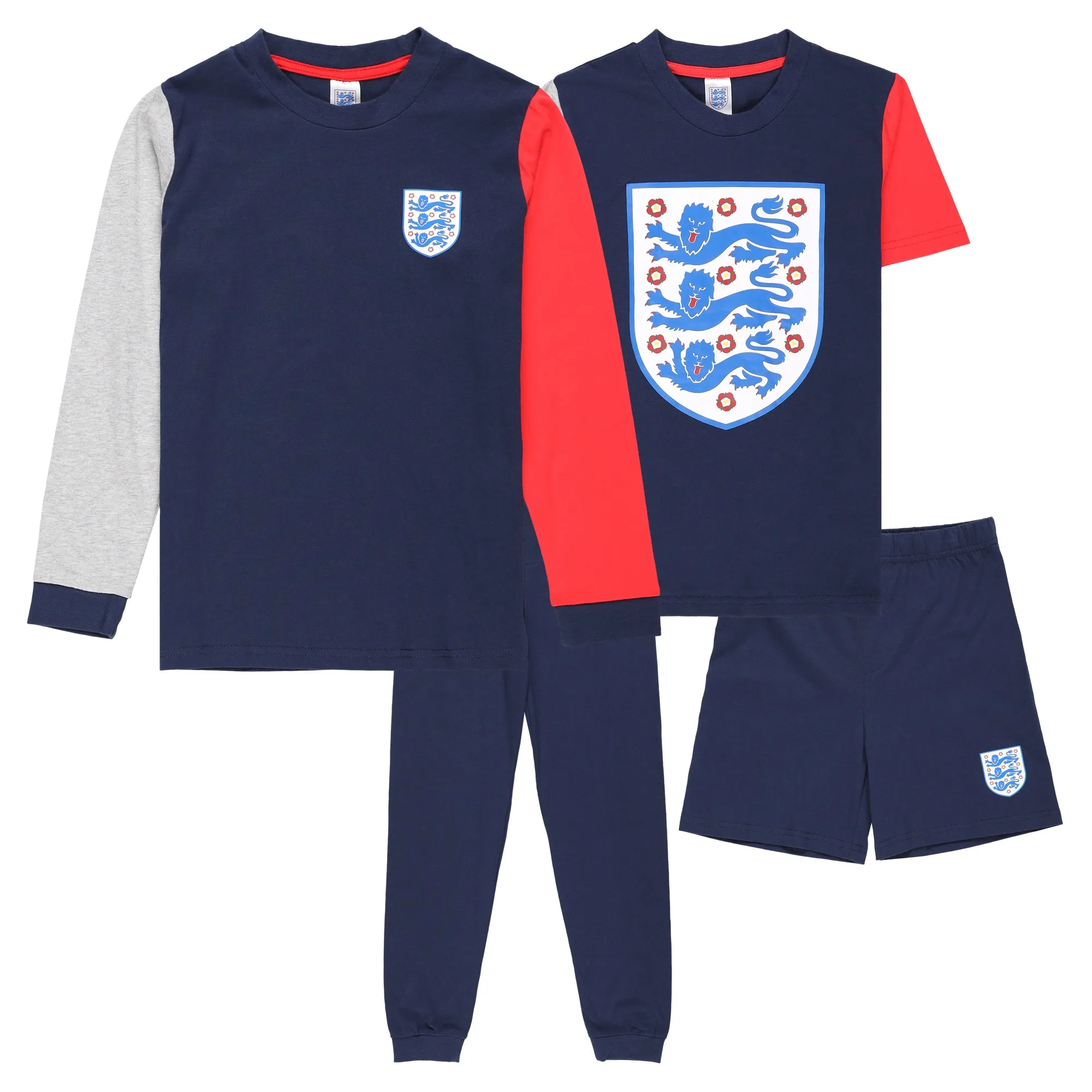 England 2 Pack Pyjamas - Navy - Kids