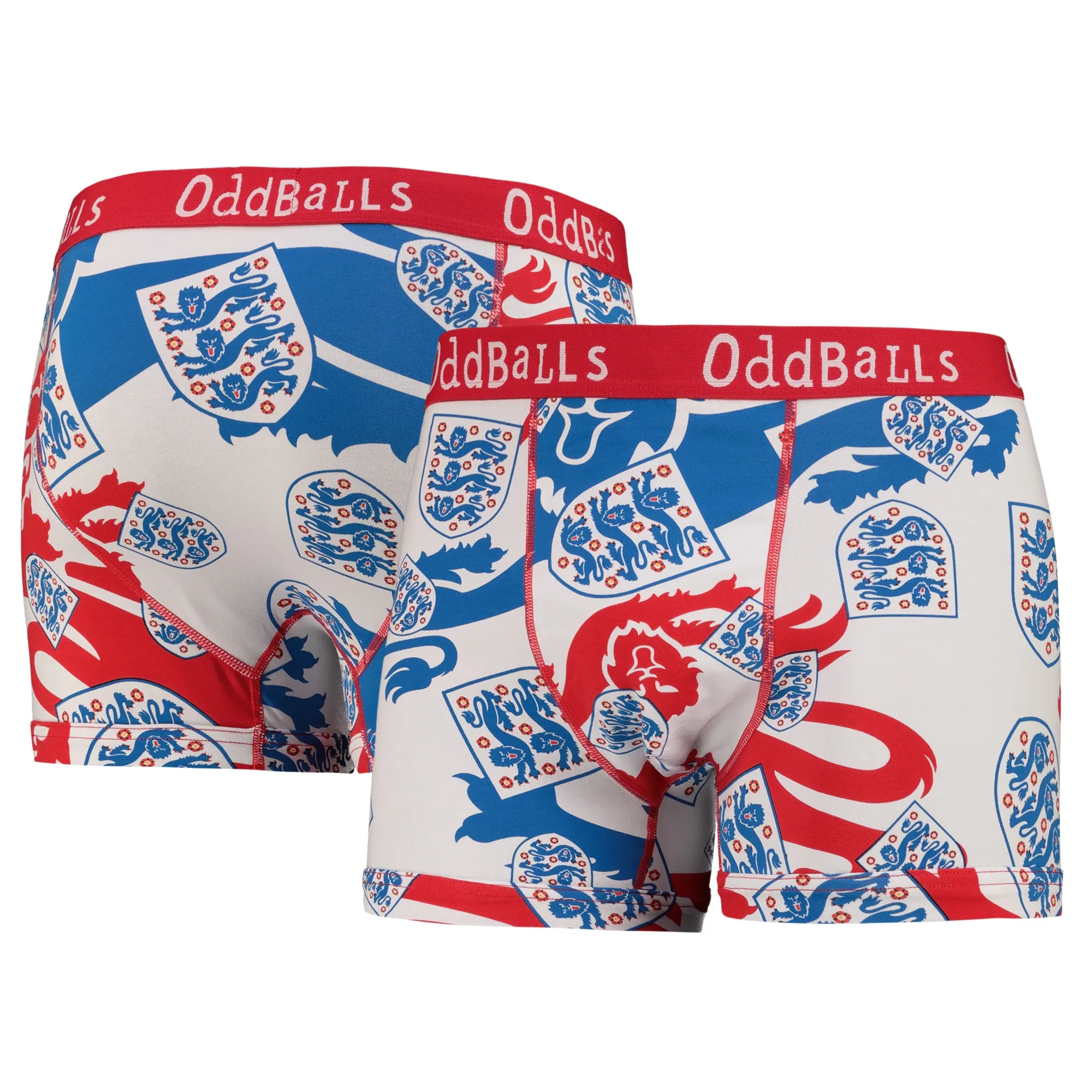 England Three Lions Boxer Shorts - White - Mens