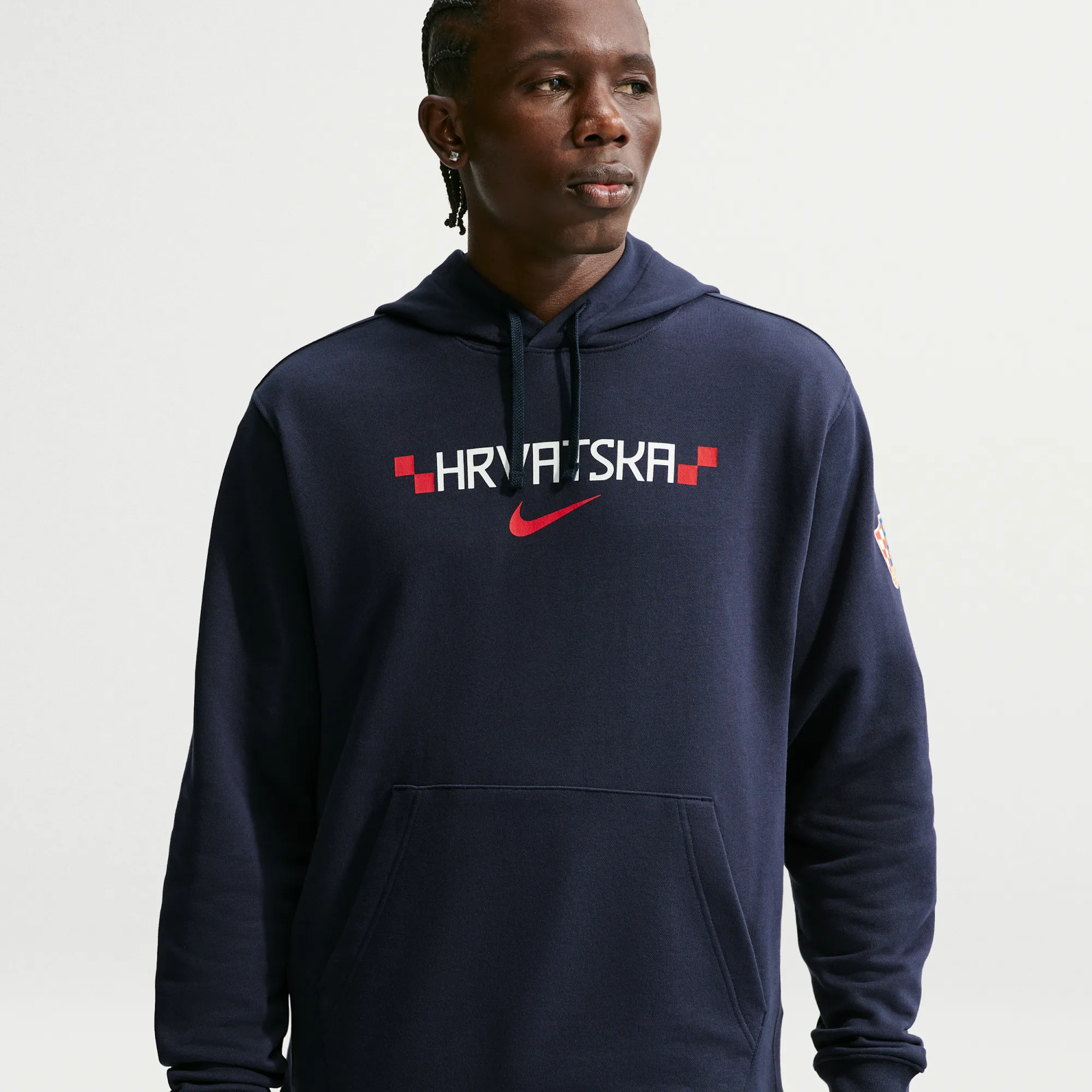 Croatia 2026 Pullover Hoodie Men's Nike Pullover Club Hoodie - Blue - Fleece