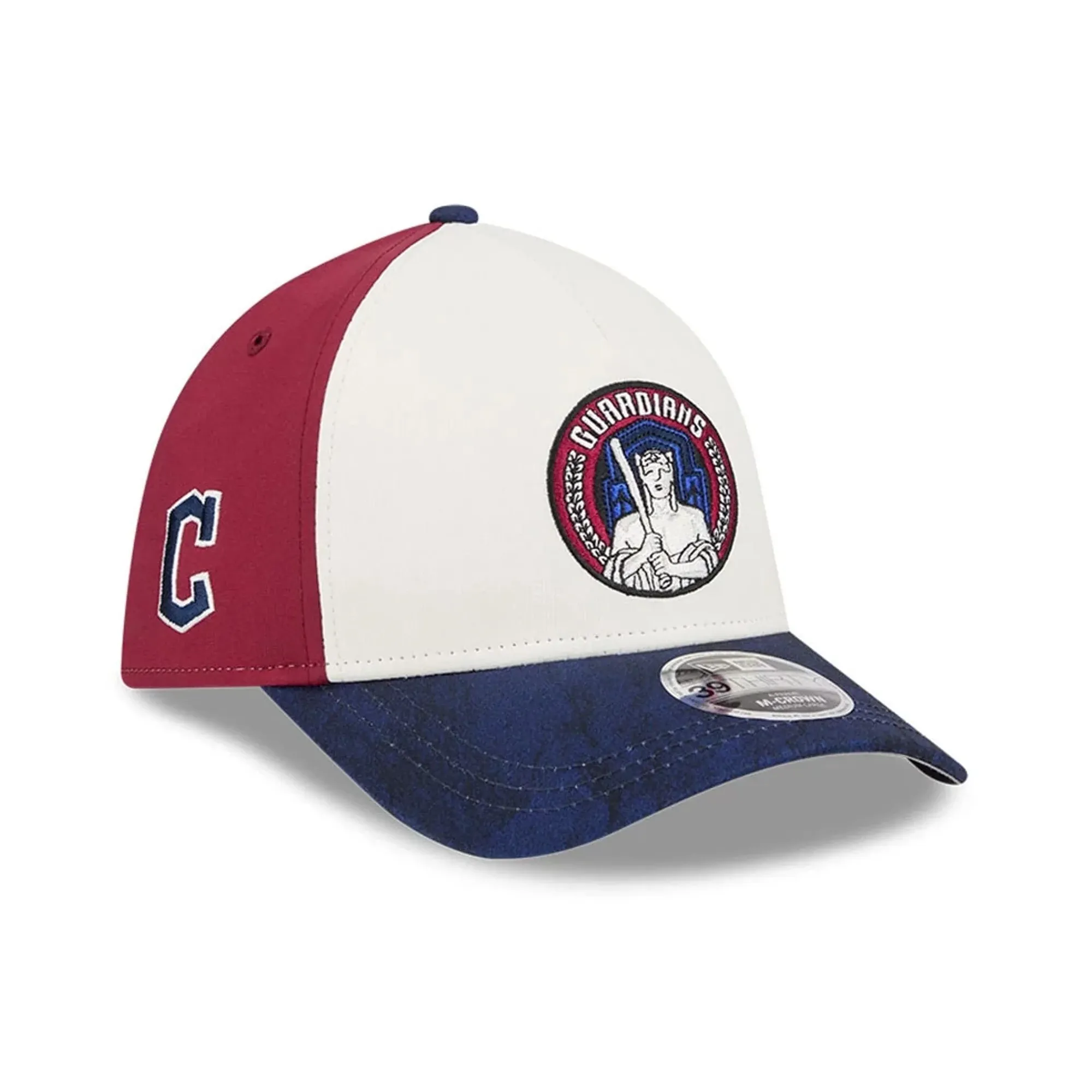Guardians MLB City Connect White 39THIRTY M-Crown A-Frame Stretch Fit Cap New Era Cap adult unisex
