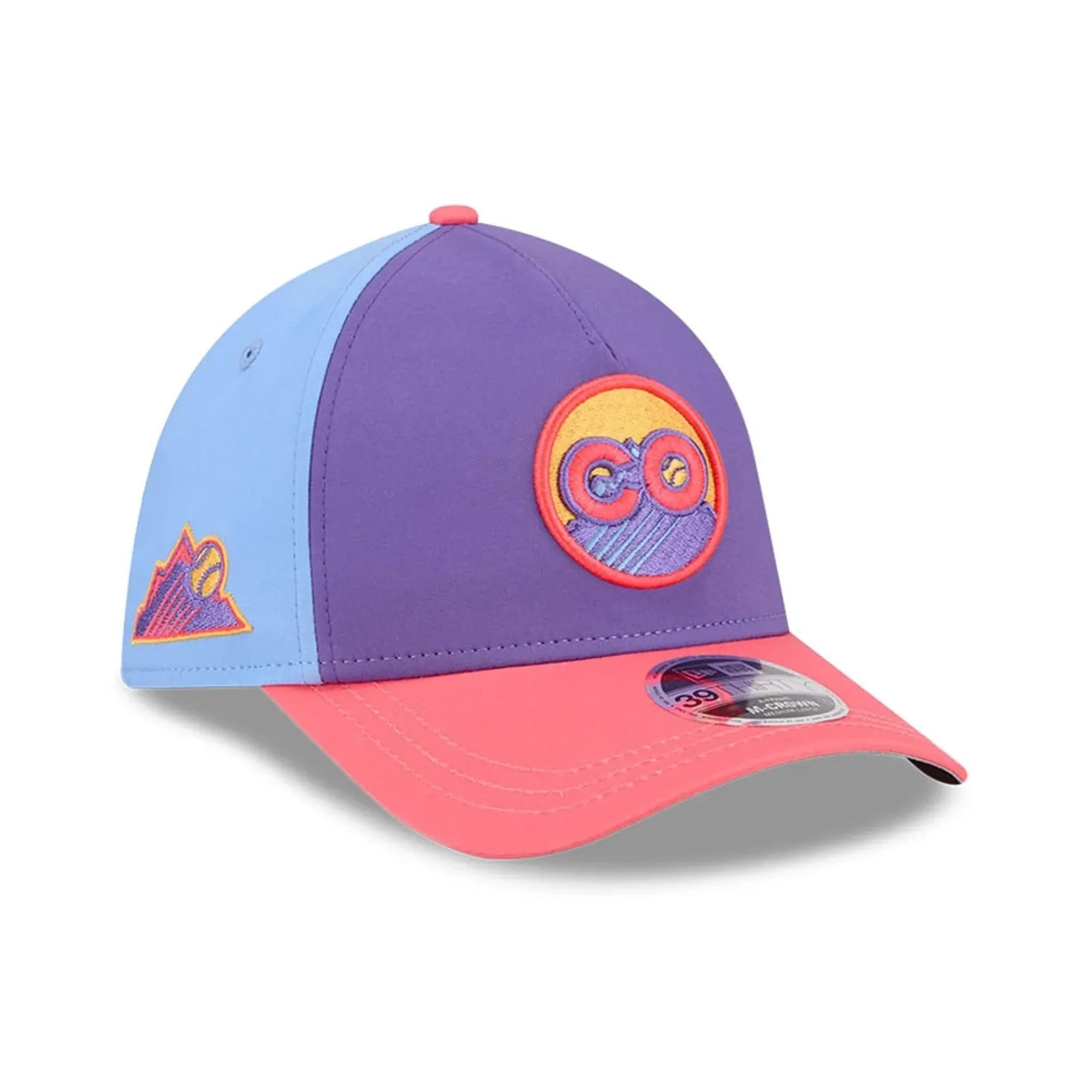 Rockies MLB City Connect Purple 39THIRTY M-Crown A-Frame Stretch Fit Cap New Era Cap adult unisex