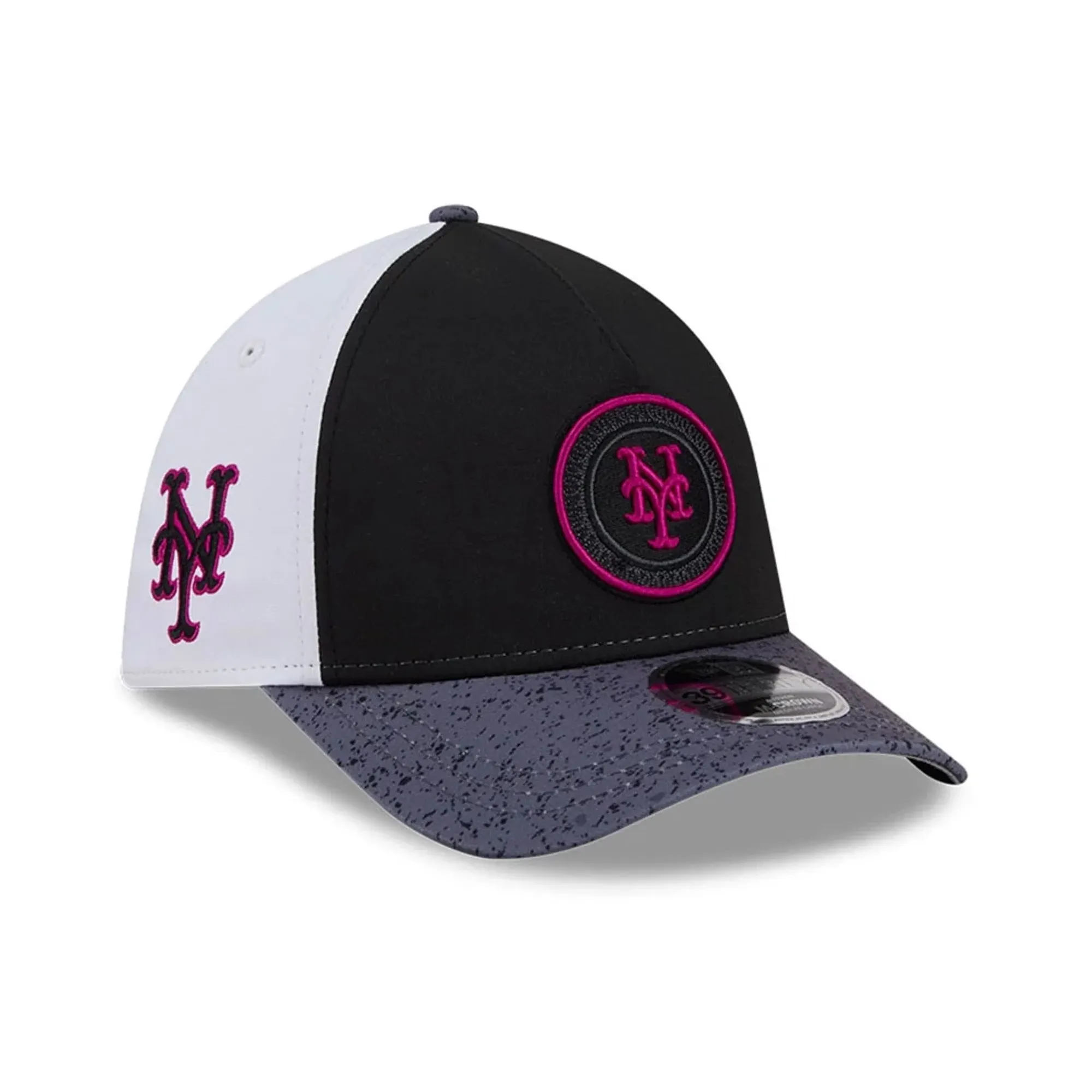 Mets MLB City Connect Black 39THIRTY M-Crown A-Frame Stretch Fit Cap New Era Cap adult unisex