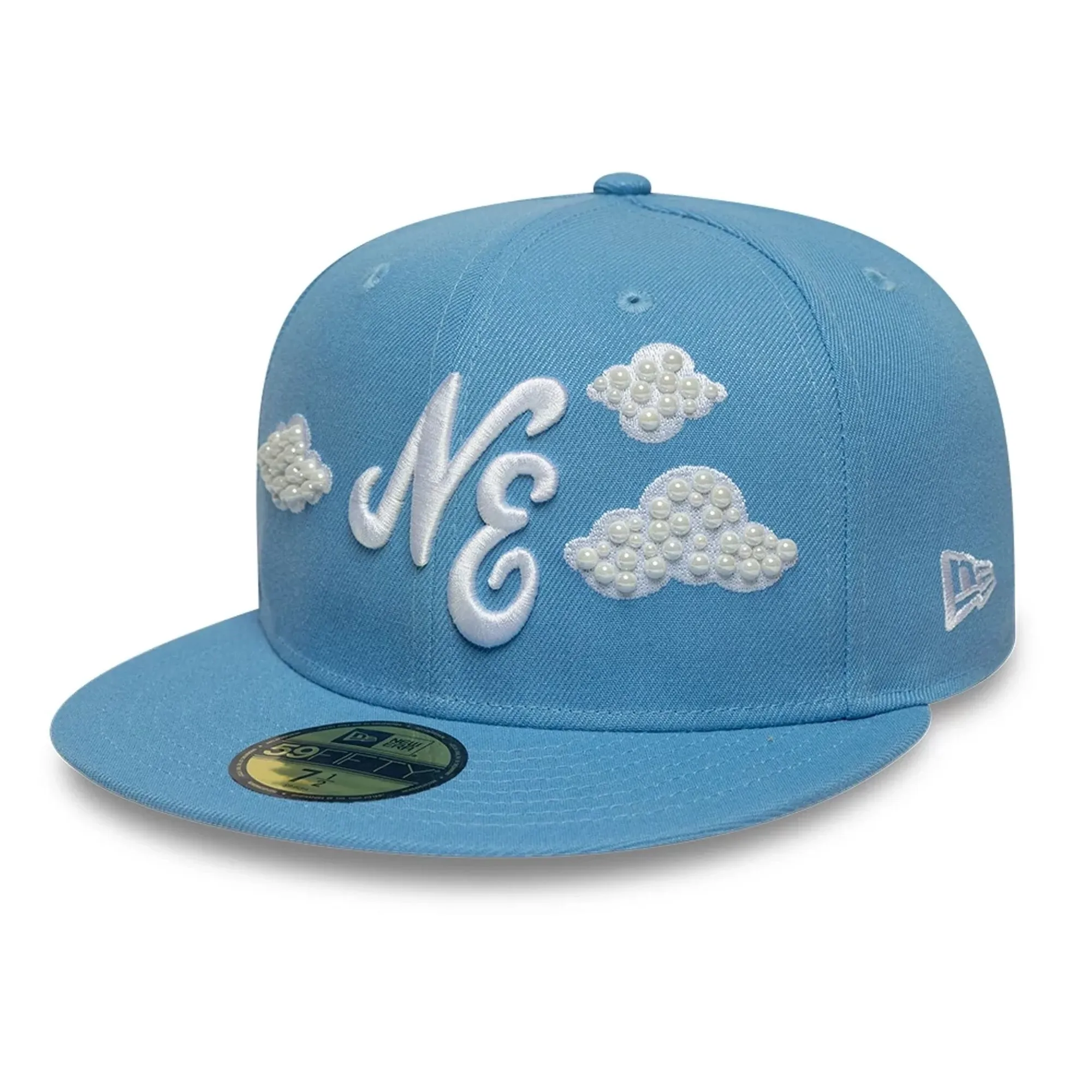 New Era Faux Pearl Cloud Pastel Blue 59FIFTY Fitted Cap adult unisex