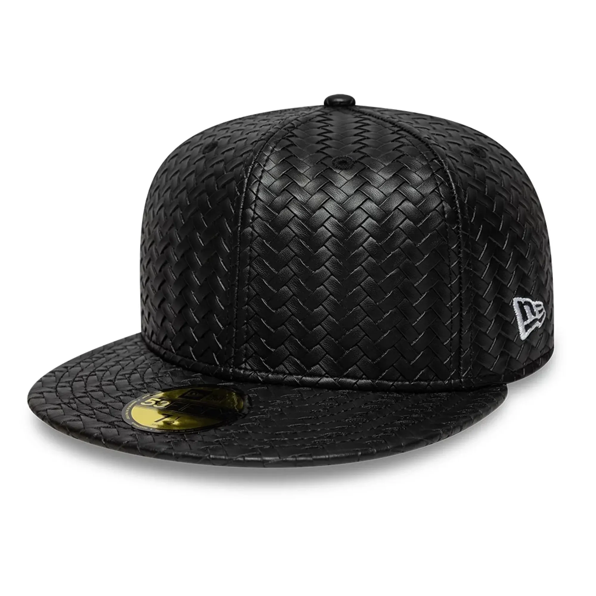 New Era Woven PU Black 59FIFTY Fitted Cap adult unisex