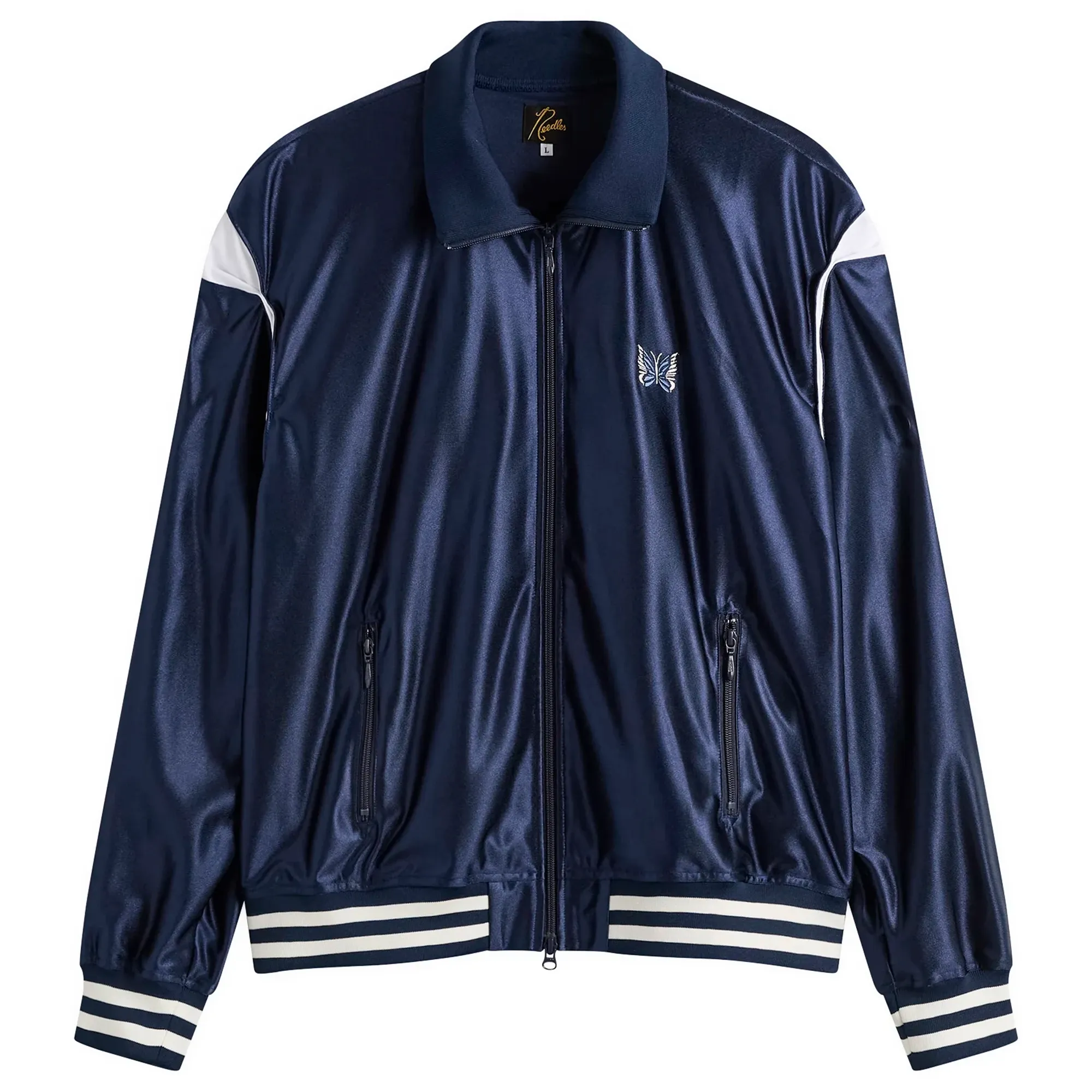 Needles Men's Sateen Track Jacket Navy