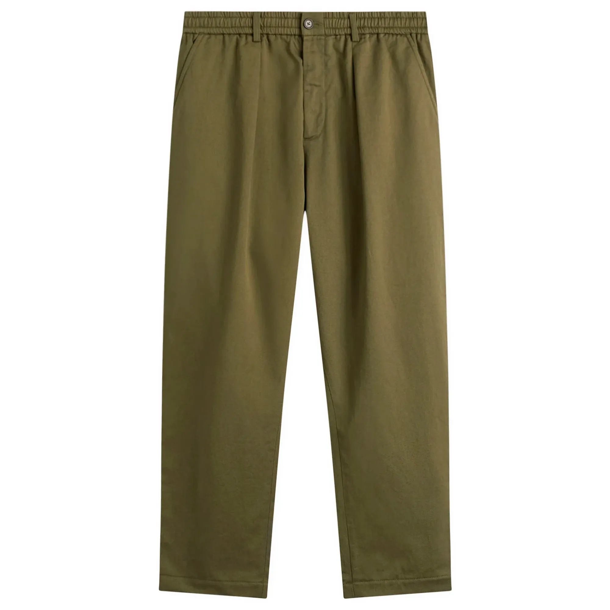 Universal Works Men's Twill Pleated Track Pant Light Olive