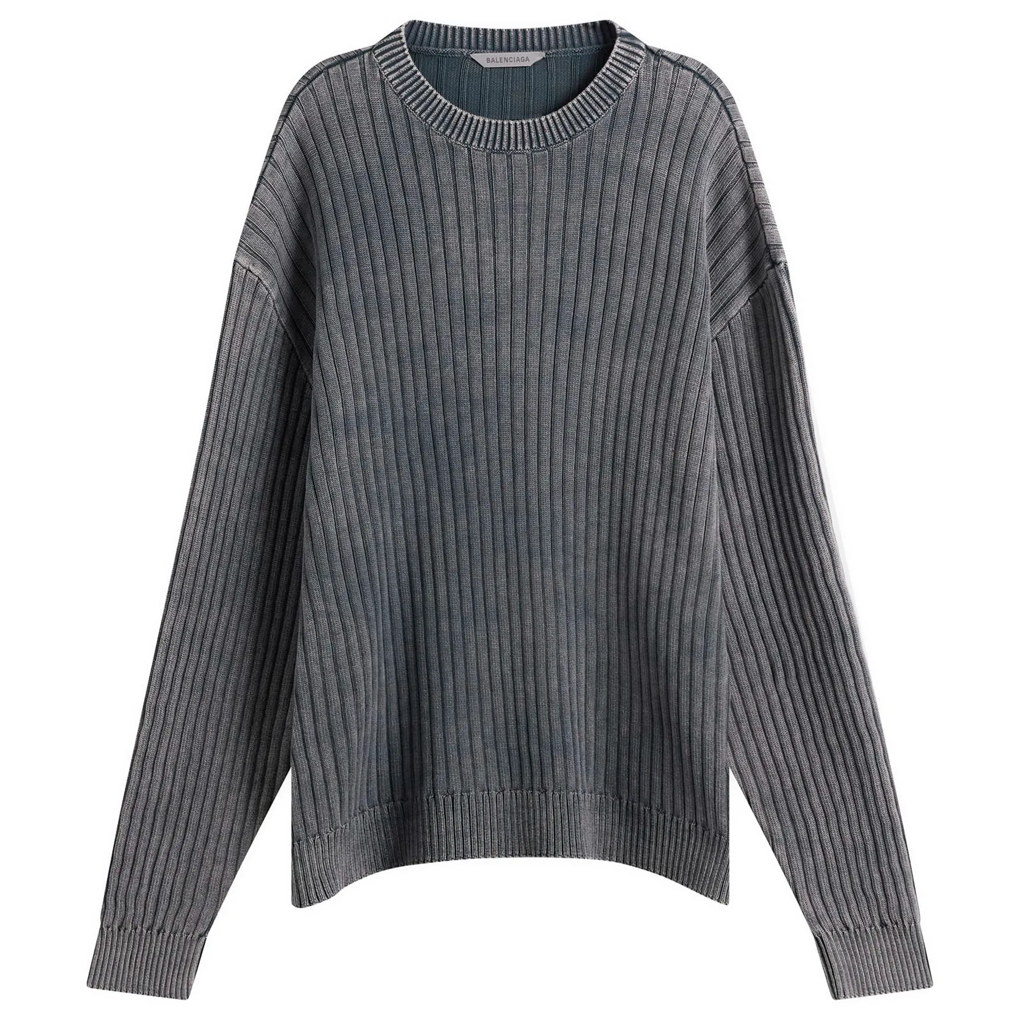 Balenciaga Men's Sweater with Logo Light Blue