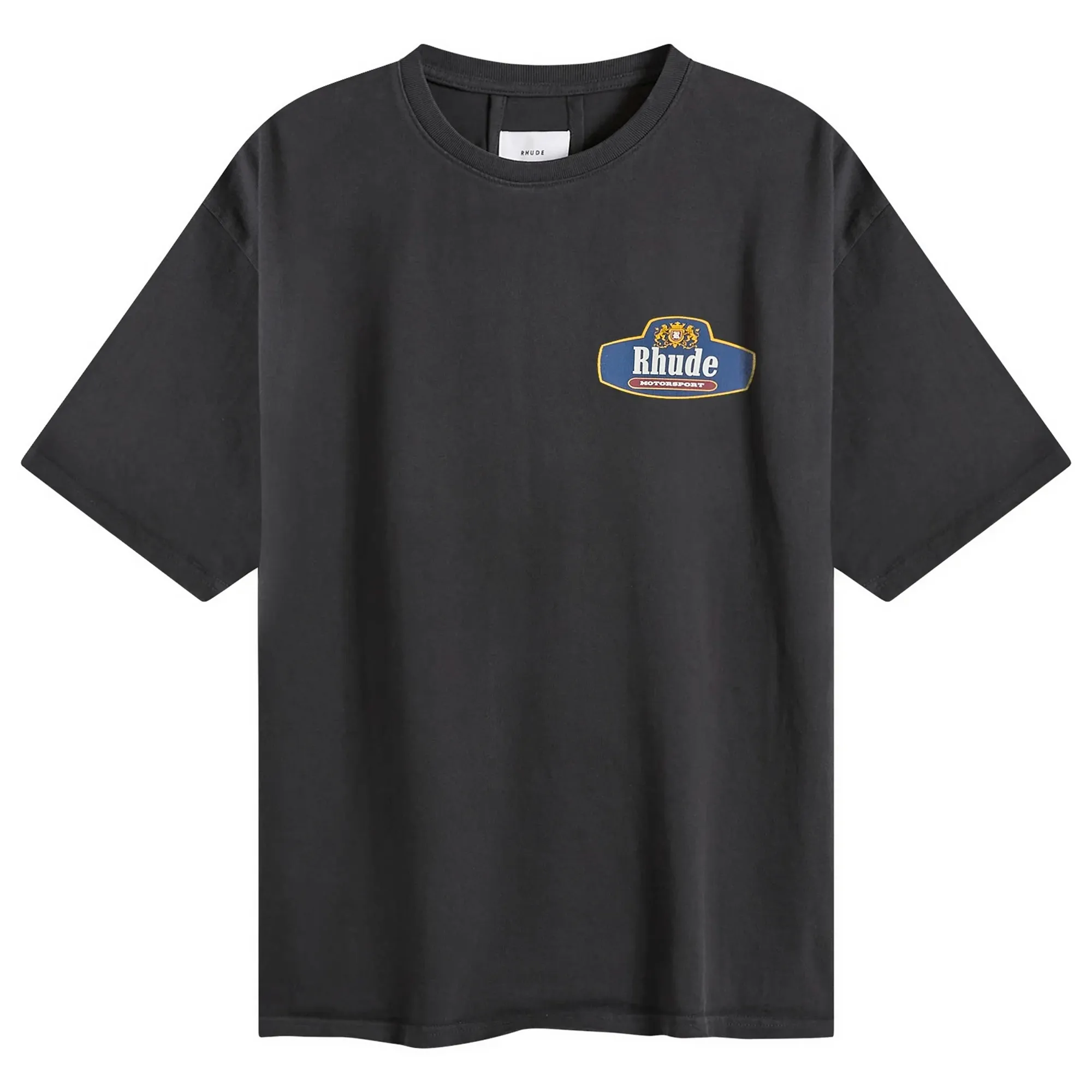Rhude Men's Racing Crest T-Shirt Vintage Black/ Navy