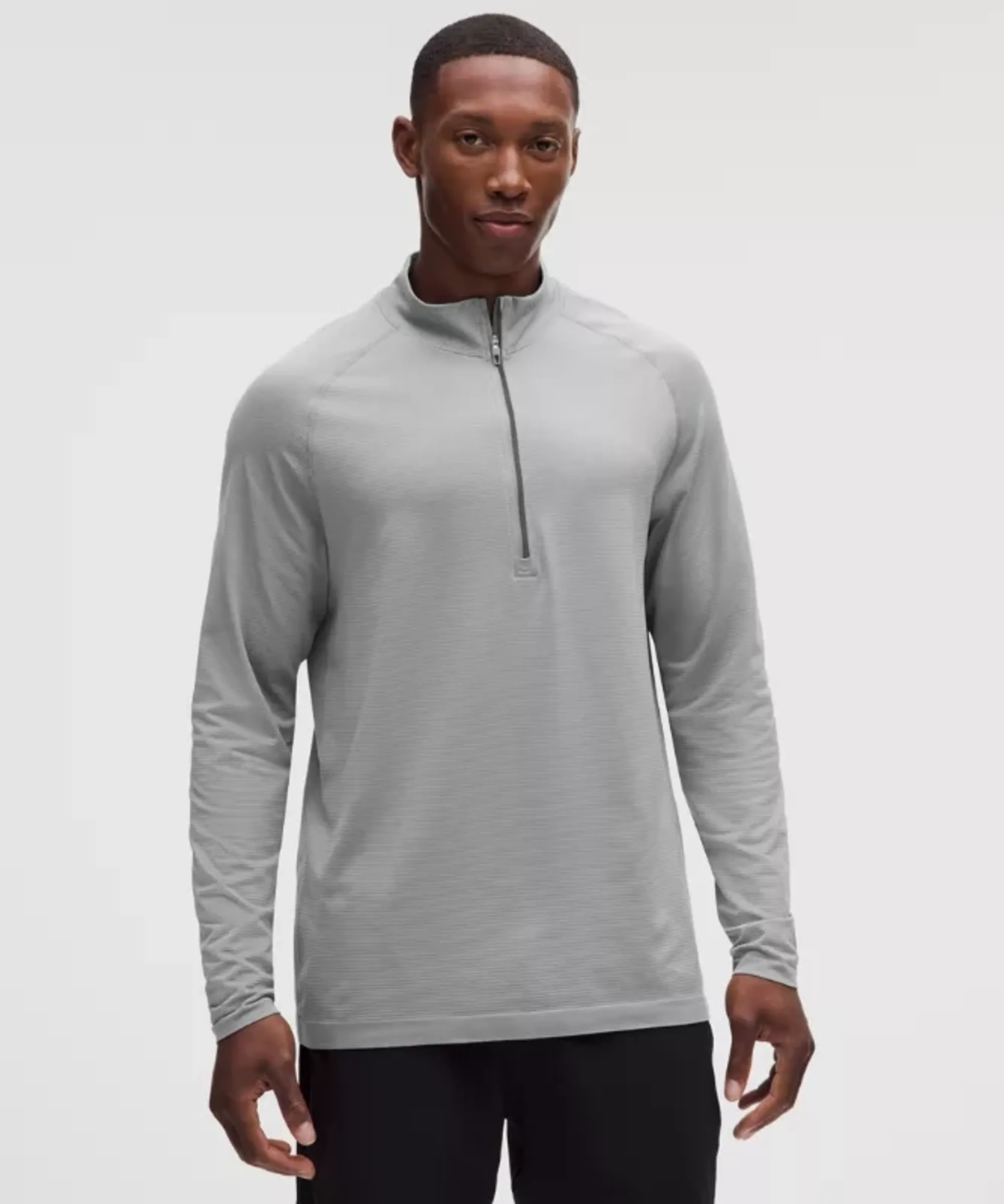 lululemon – Men's Metal Vent Tech Half Zip Long-Sleeve Top – Color Grey – Size Medium