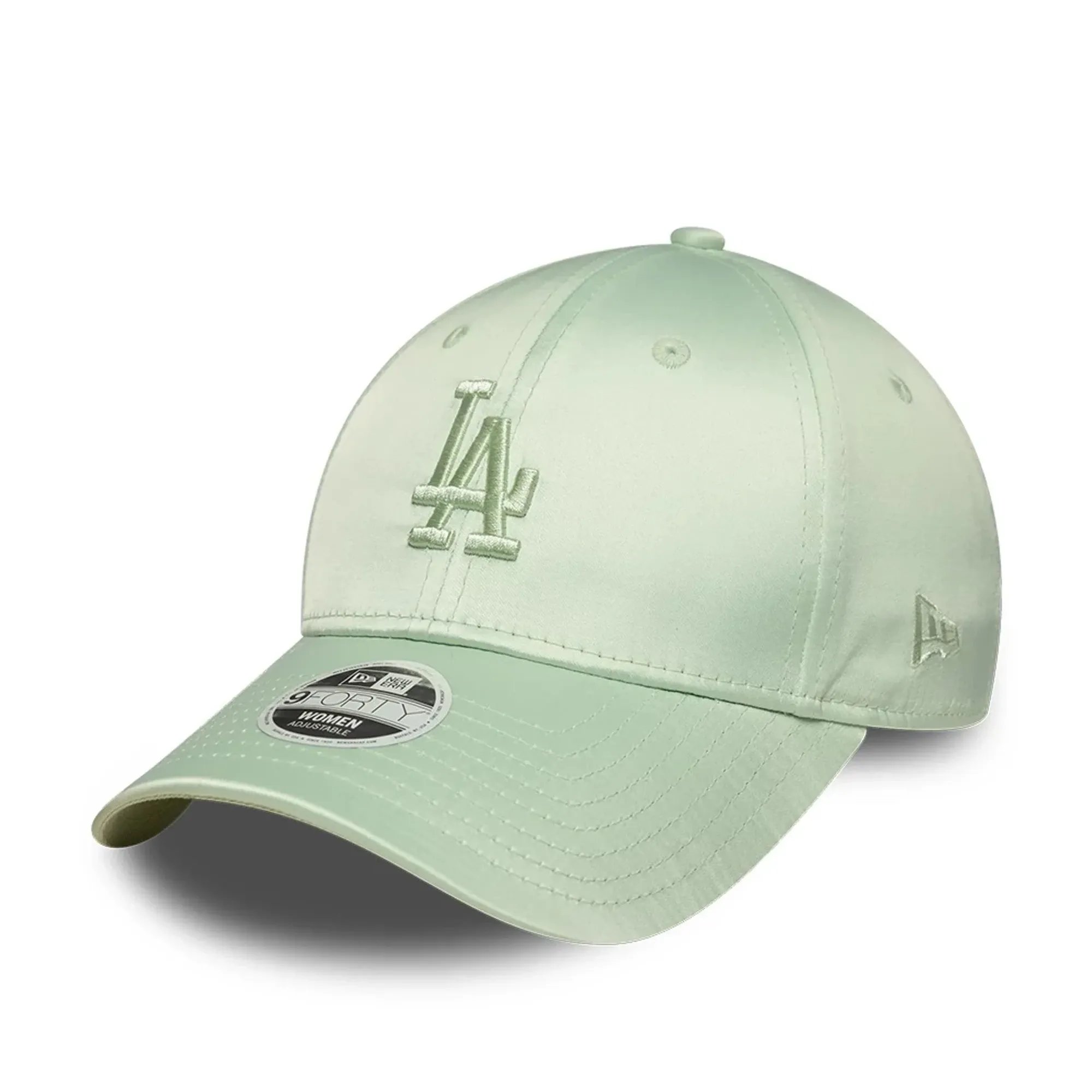 LA Dodgers Womens MLB Satin Bow Back Pastel Green 9FORTY Adjustable Cap New Era Cap adult female