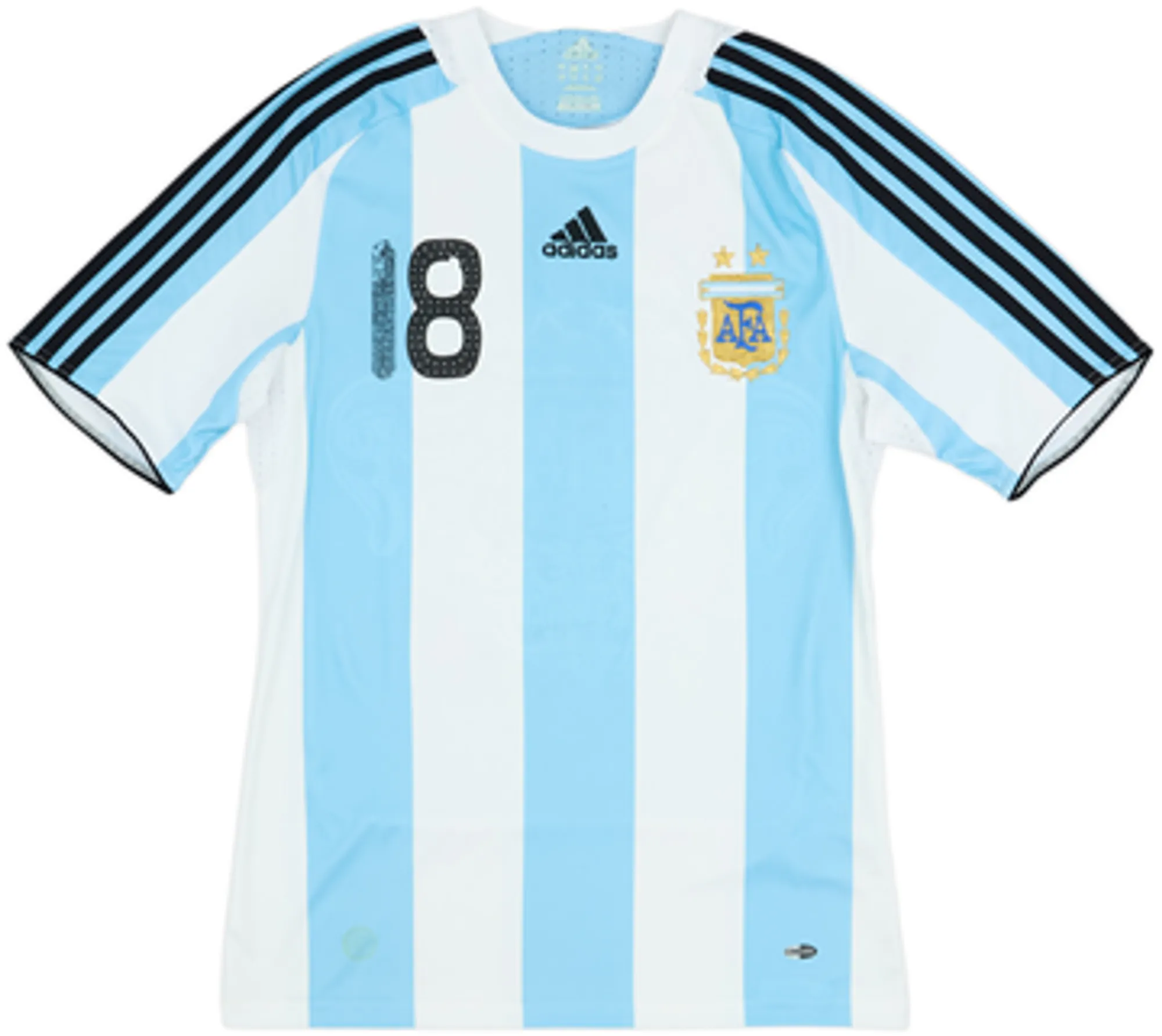 2007-09 Argentina Home Shirt Messi #18 - 5/10 - (M)
