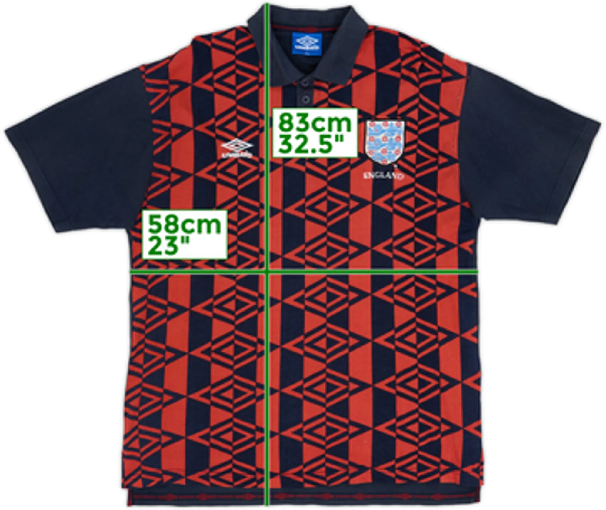 1994-96 England Umbro Polo Shirt - 8/10 - (XXL)