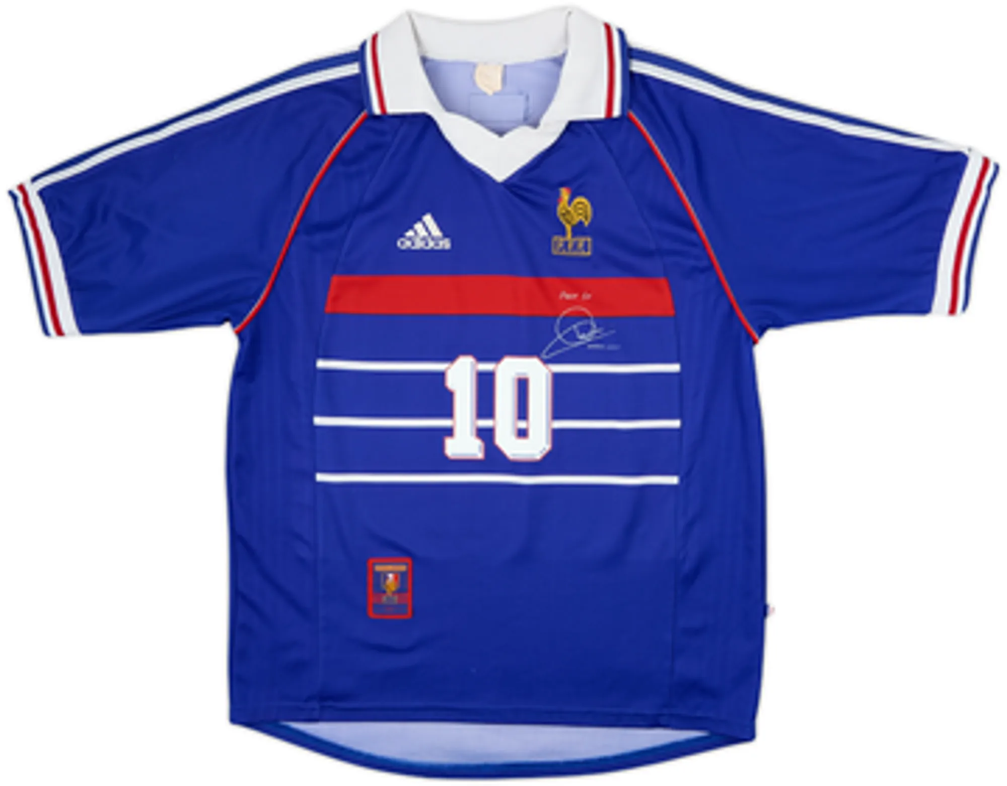 1998-00 France 'Pour Toi Zinedine Zidane' Home Shirt Zidane #10 - 8/10 - (M)