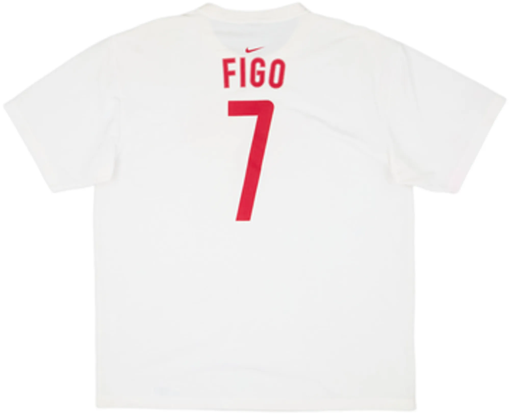 2002-03 Portugal Nike Cotton Tee Figo #7 - 8/10 - (XXL)