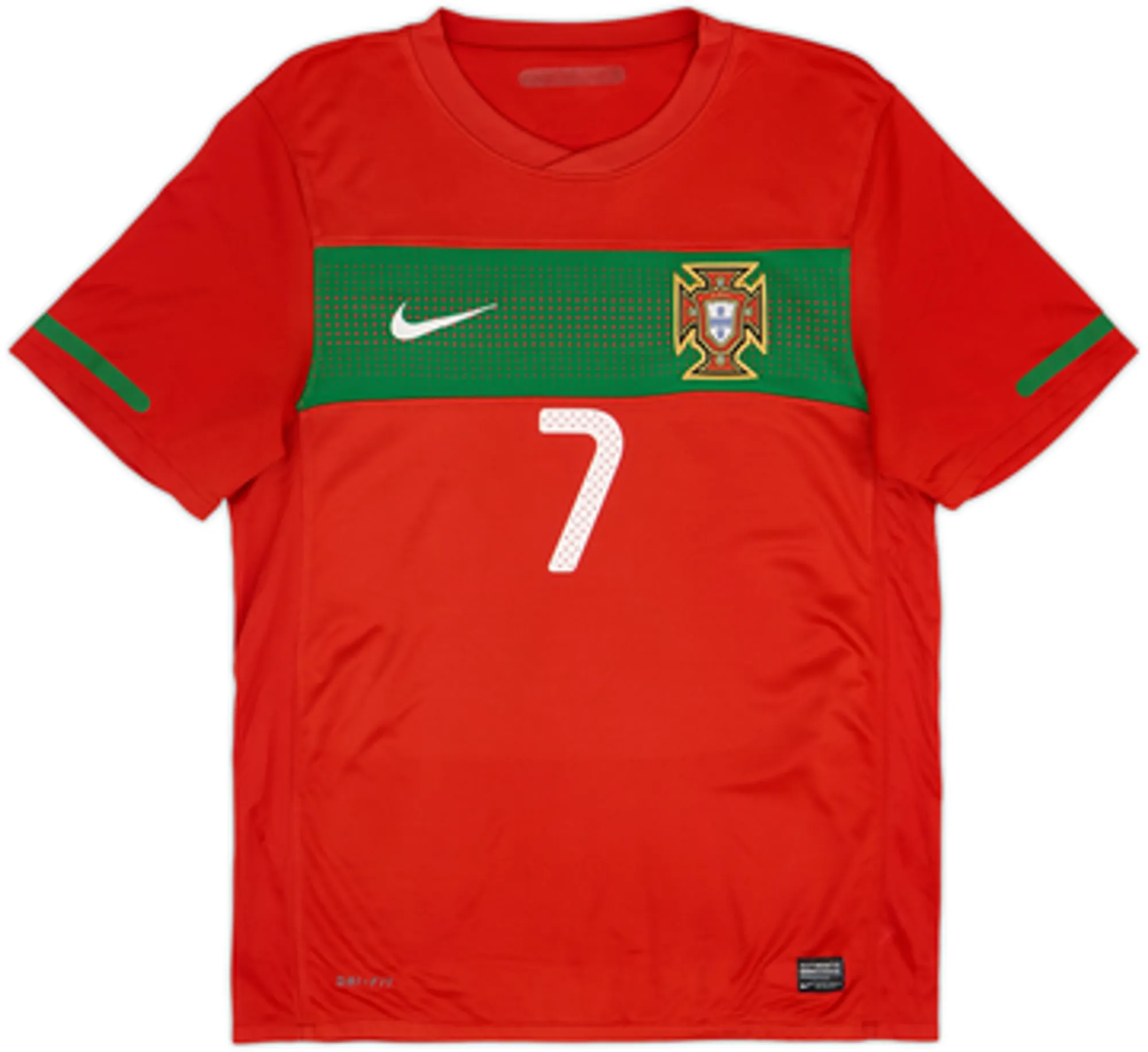 2010-11 Portugal Home Shirt Ronaldo #7 - 8/10 - (S)