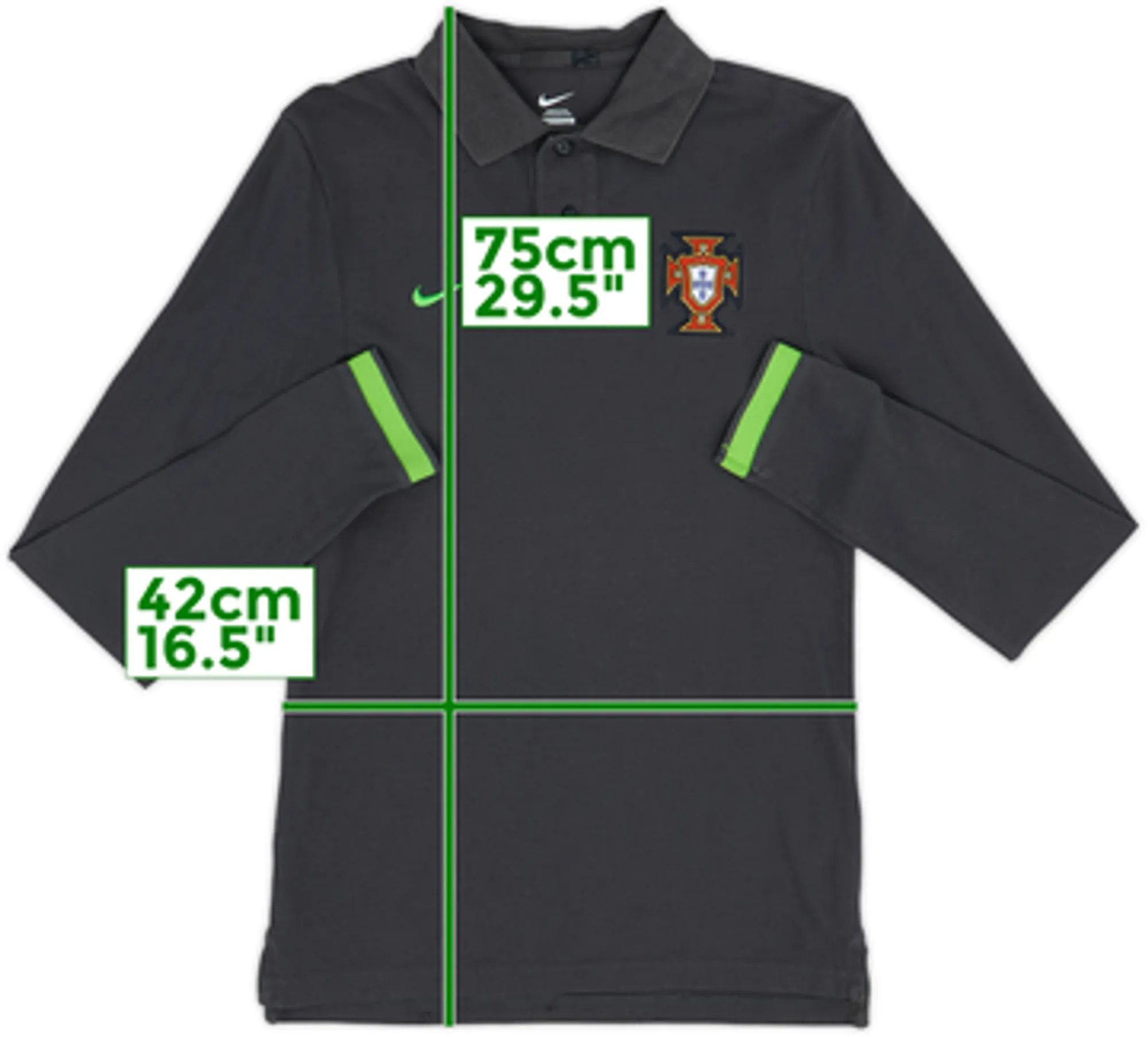 2012-14 Portugal Nike Polo L/S Shirt - 9/10 - (S)