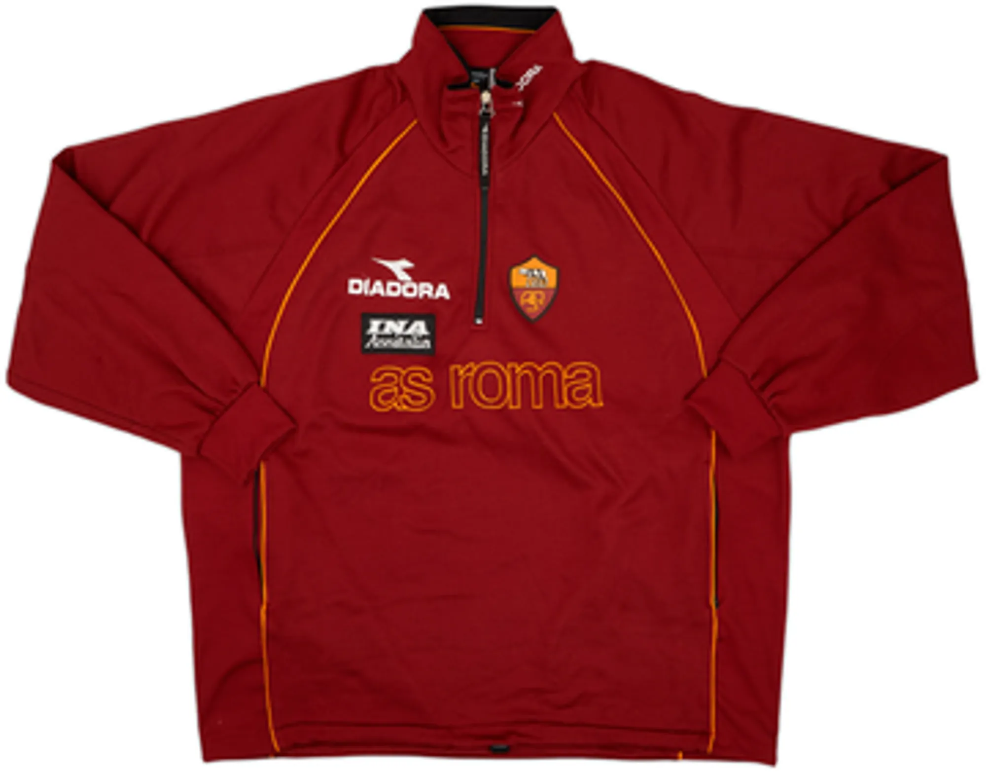 1999-00 Roma Diadora Player Issue 1/4 Zip Tracksuit - 7/10 - (XXL)