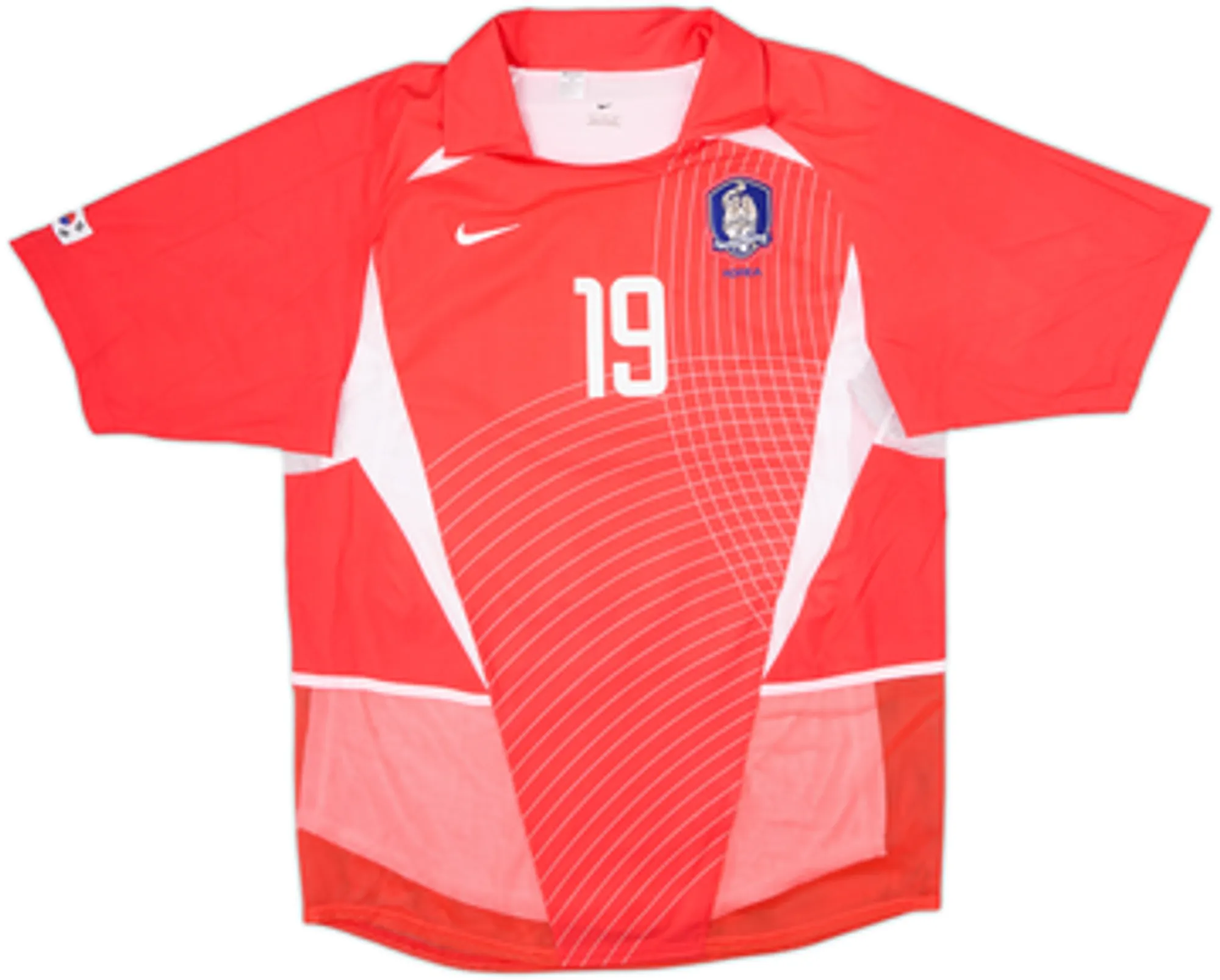 2002-03 South Korea Player Issue Home Shirt J.H.Ahn #19 - 10/10 - (L)