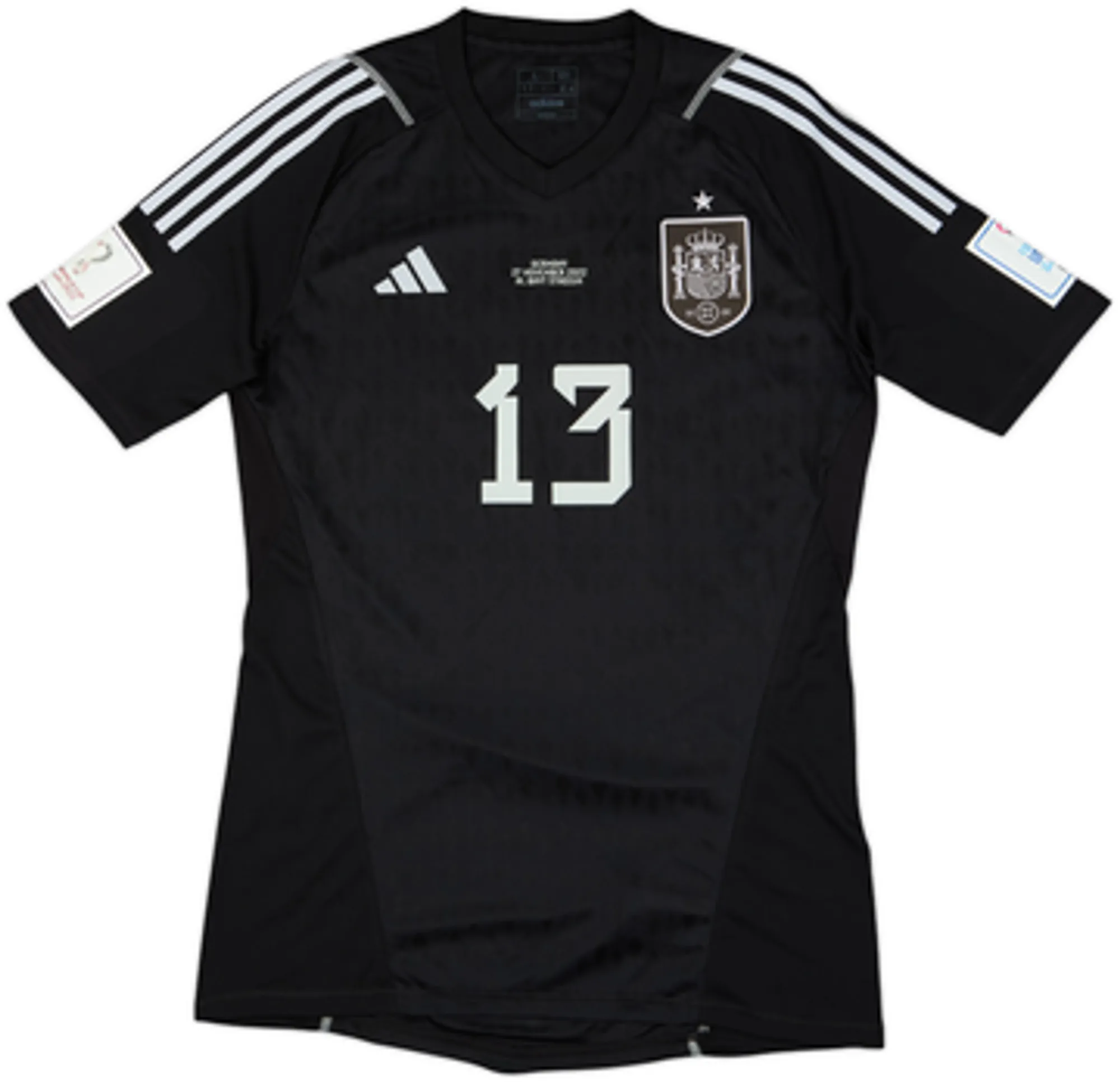 2022-23 Spain Authentic GK S/S Shirt Raya #13 - 8/10 - (L)