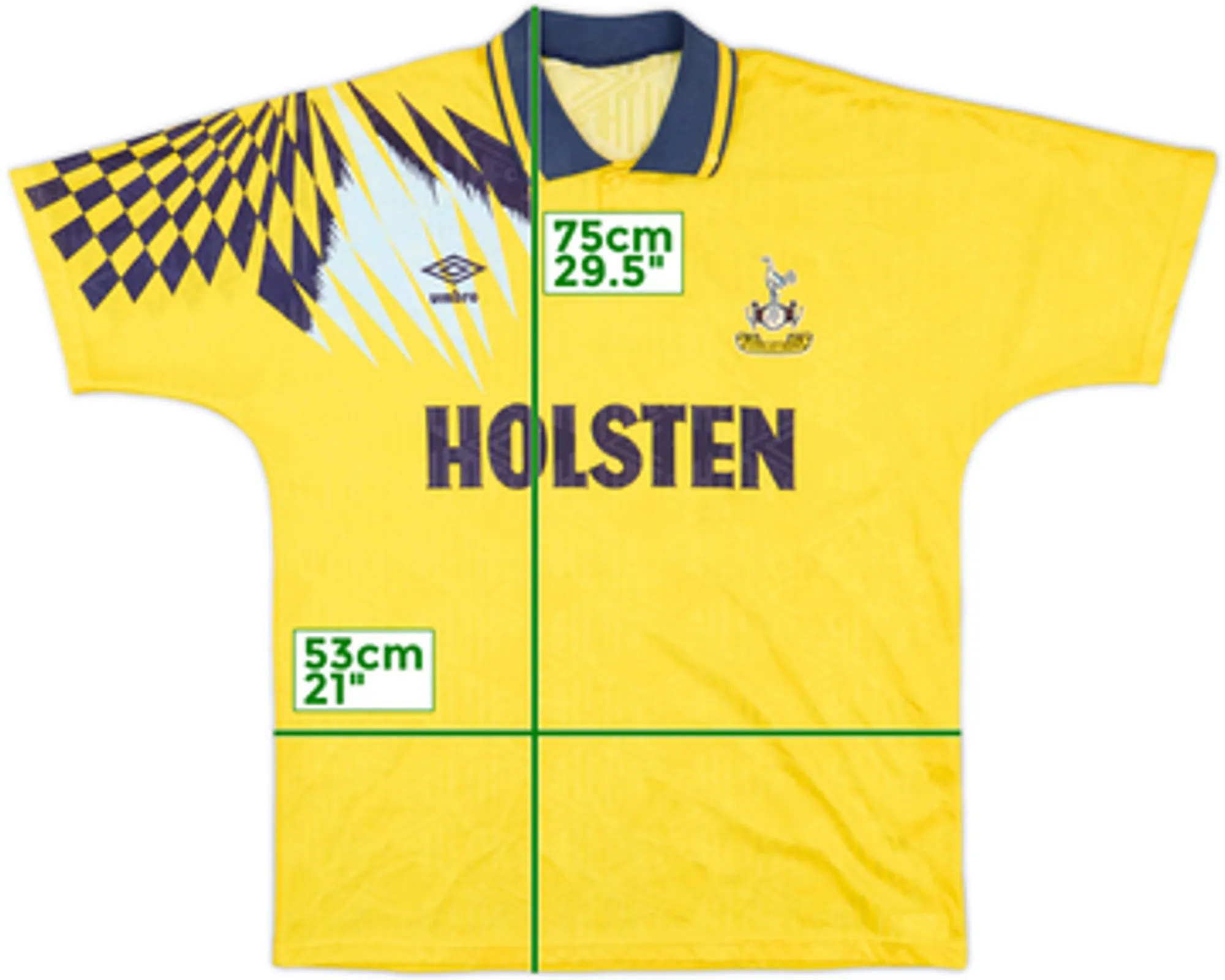 1991-95 Tottenham Away Shirt Sheringham #10 - 7/10 - (M)