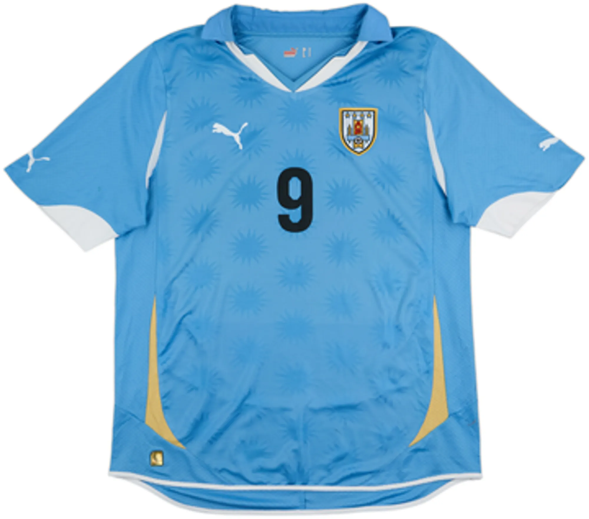 2010-12 Uruguay Home Shirt Suarez #9 - 6/10 - (L)
