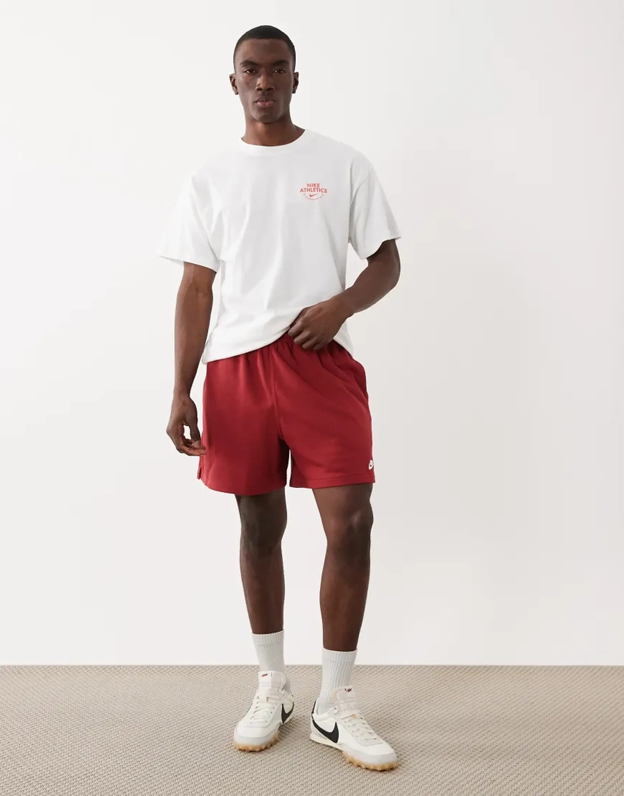 Nike Club French Terry Shorts In Red