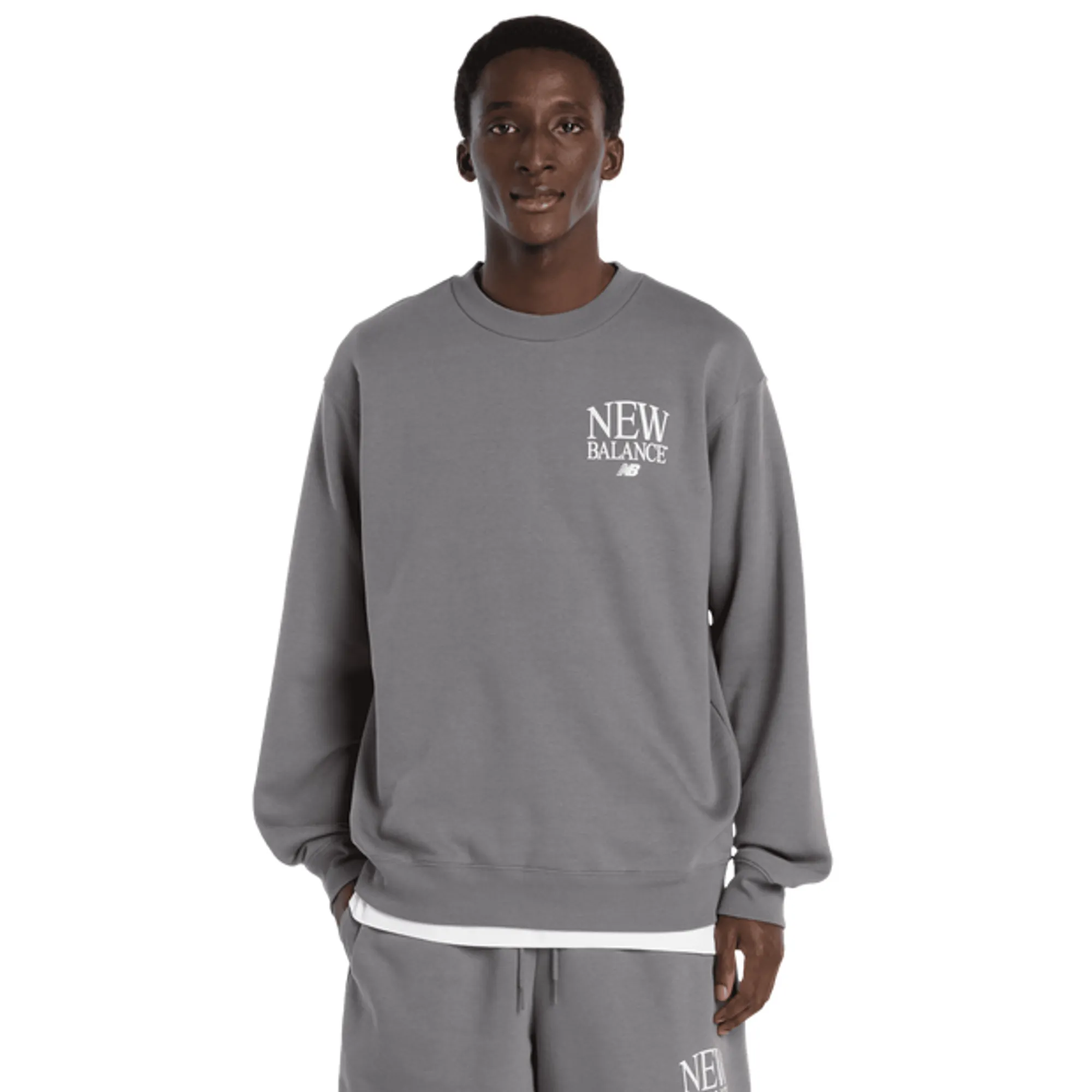 New Balance fleece Men Sweatshirts - Grey