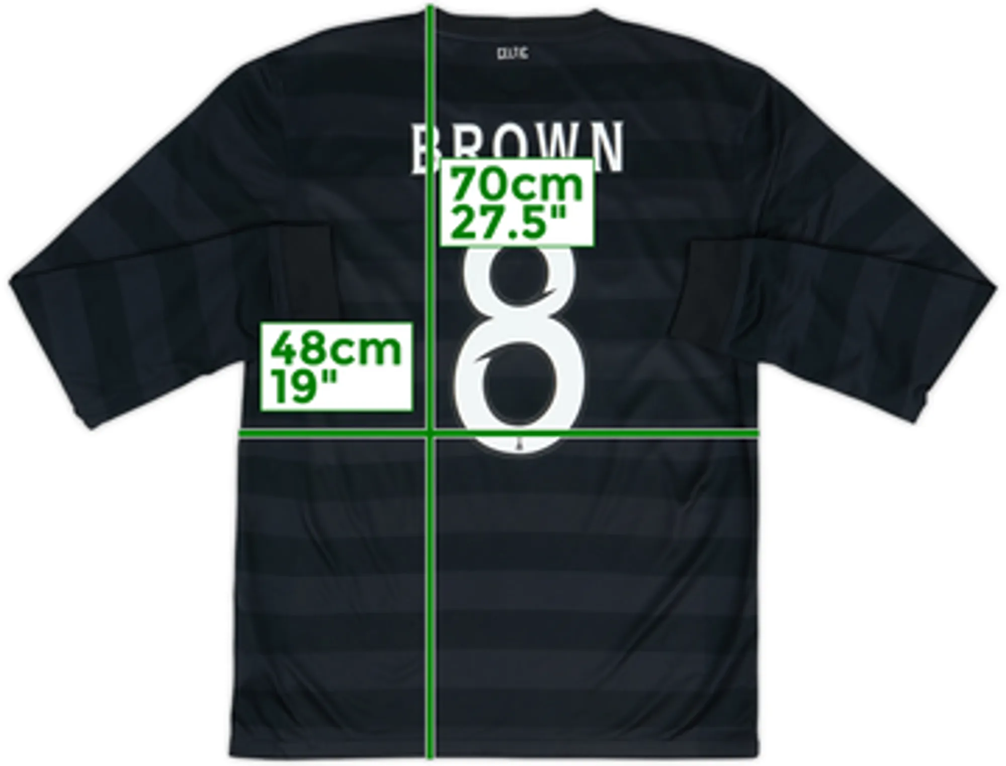 2012-13 Celtic '125th Anniversary' Away L/S Shirt Brown #8 - 9/10 - (M)