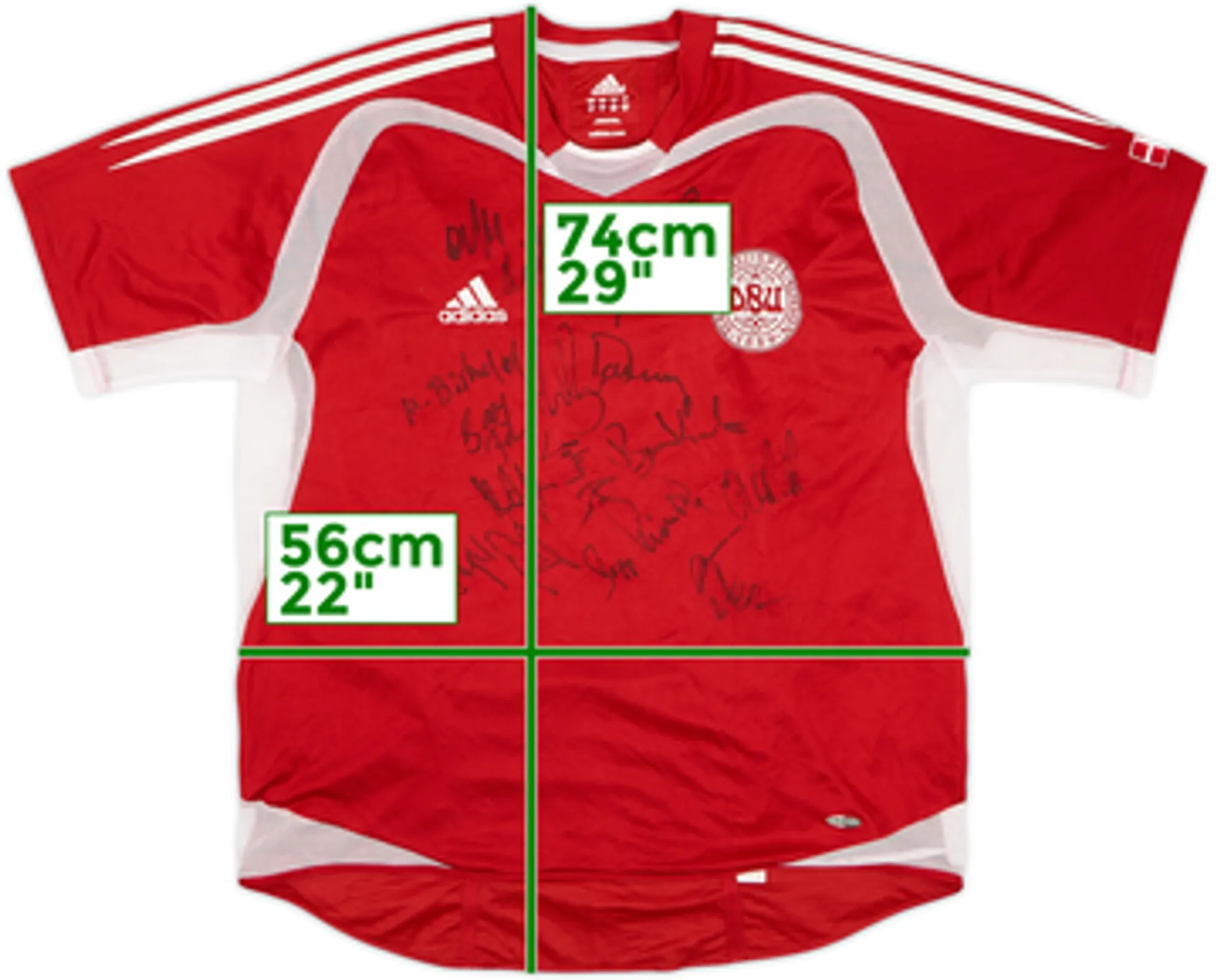 2004-05 Denmark Player Issue Signed Home Shirt - 7/10 - (L)
