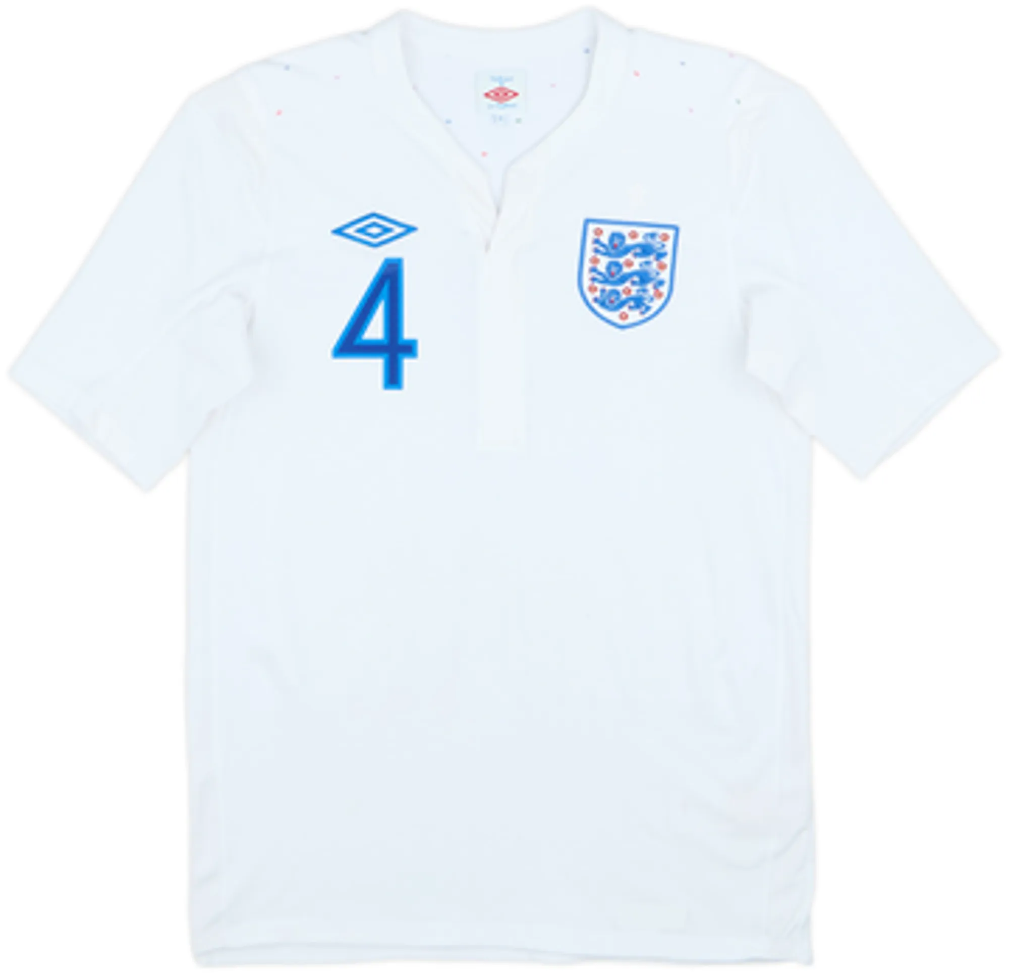2010-11 England Home Shirt Gerrard #4EL