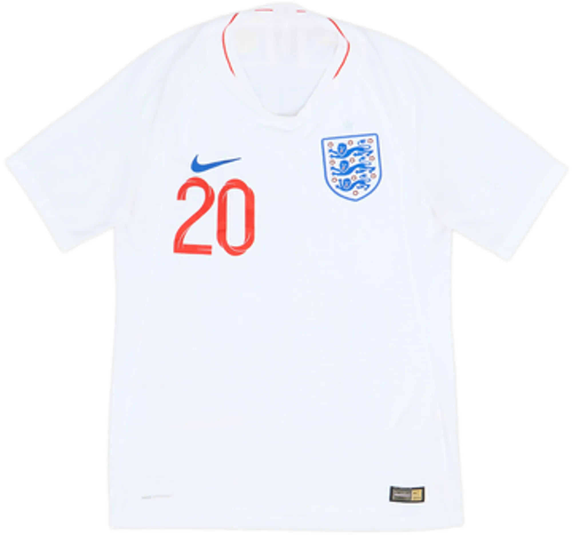 2018-19 England Authentic Home Shirt Dele #20 - 9/10 - (S)
