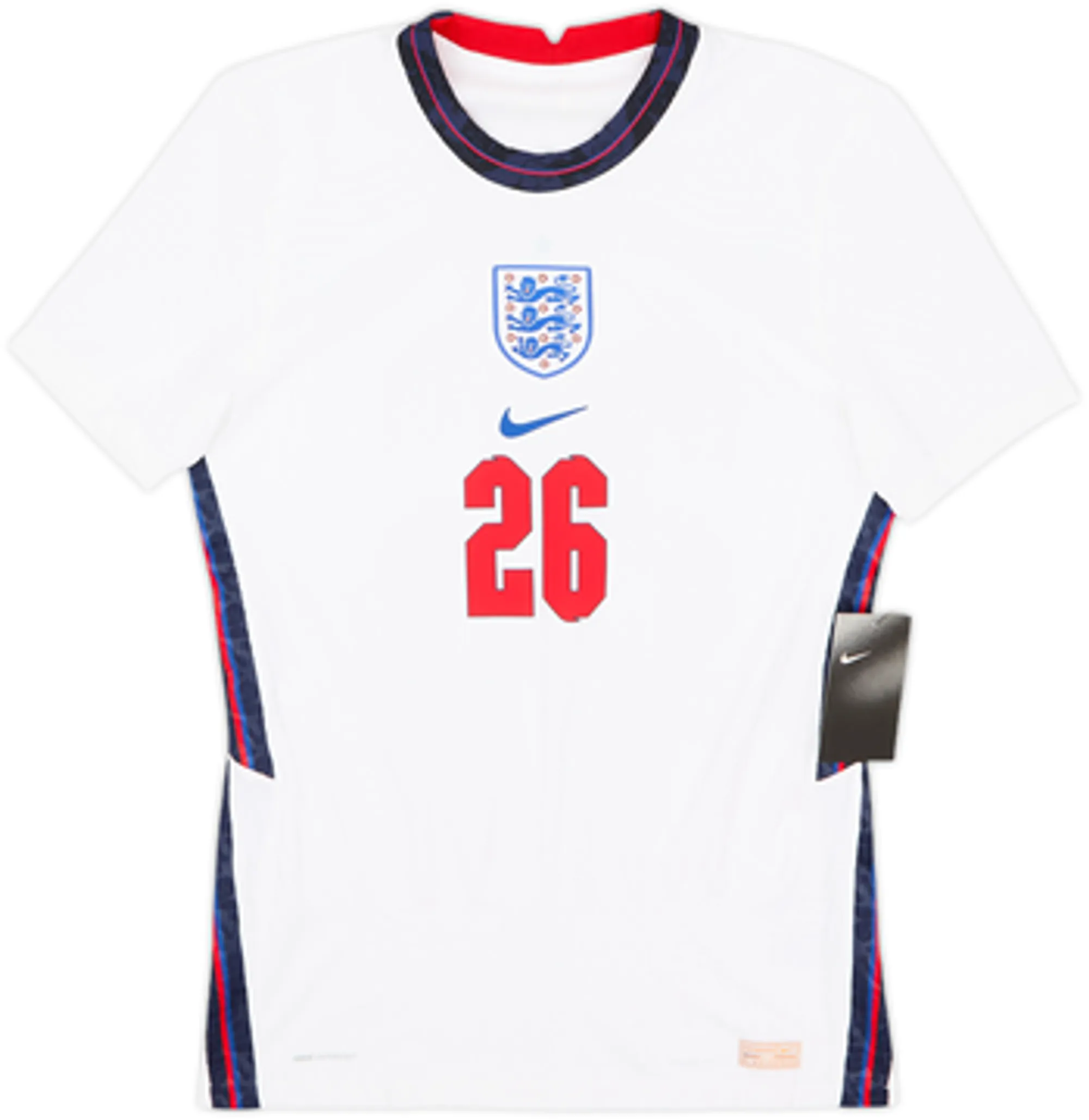 2020-22 England Authentic Home Shirt Bellingham #26 (S)