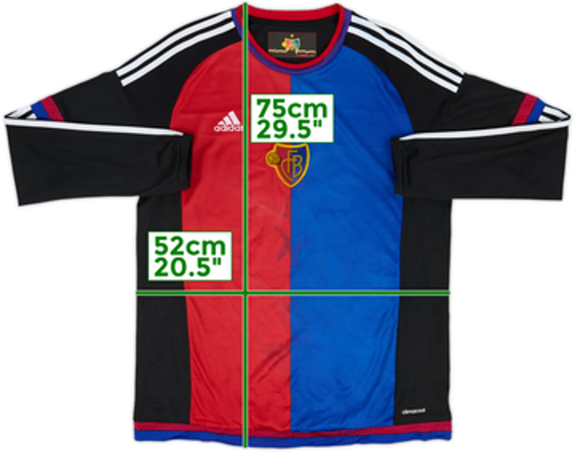 2015-16 FC Basel Player Issue Home L/S Shirt - 5/10 - (L)